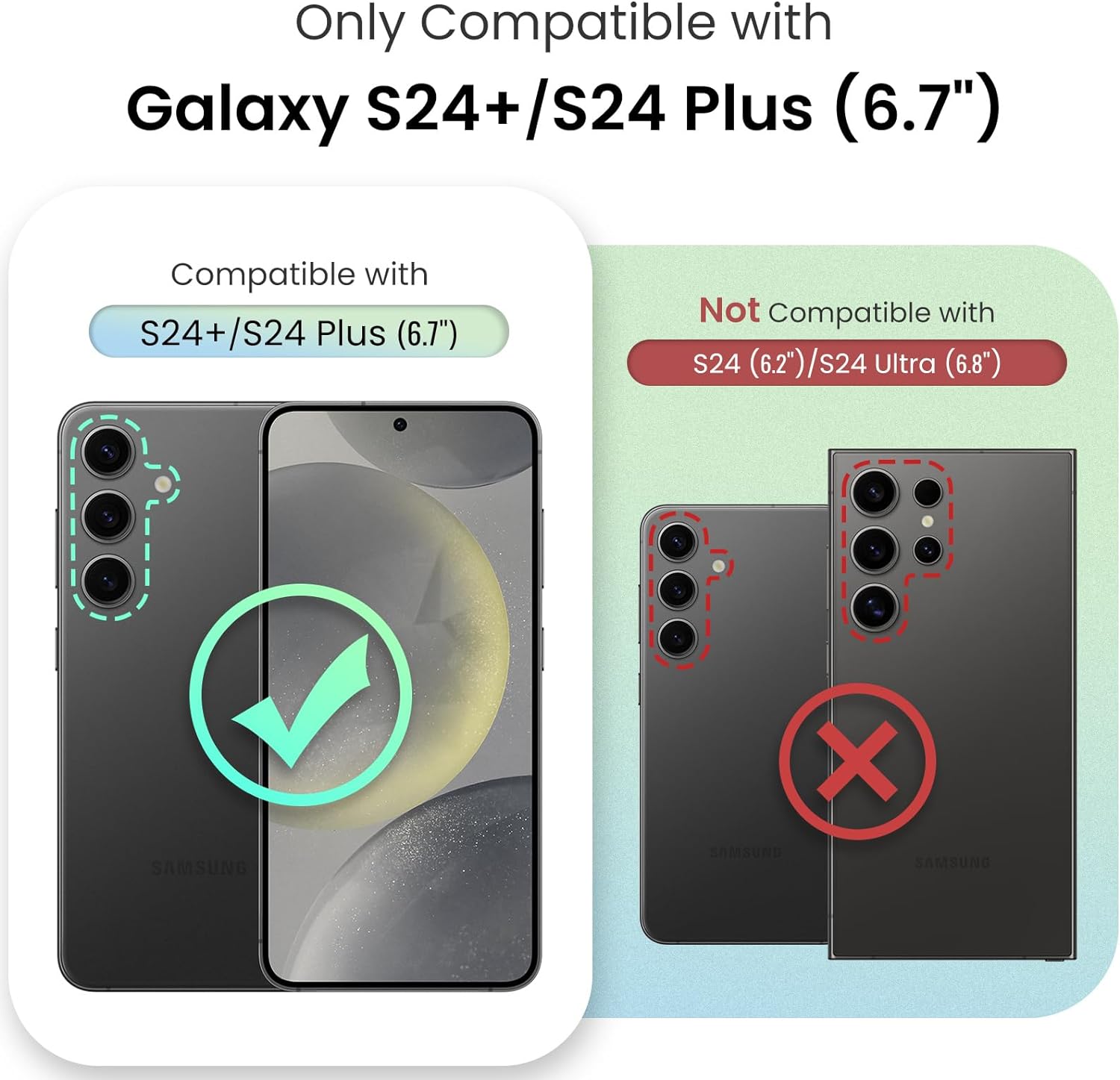 Samsung Galaxy S24 Plus Wallet Case with RFID Blocking Protection - Slim Protective Cover for Everyday Use, Travel & Contactless Payments