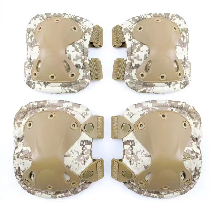 Unisex Tactical Knee and Elbow Pads Set - Camouflage Protective Gear for Hunting, Skating, Paintball & Extreme Sports - Durable Outdoor Armor for Men & Women