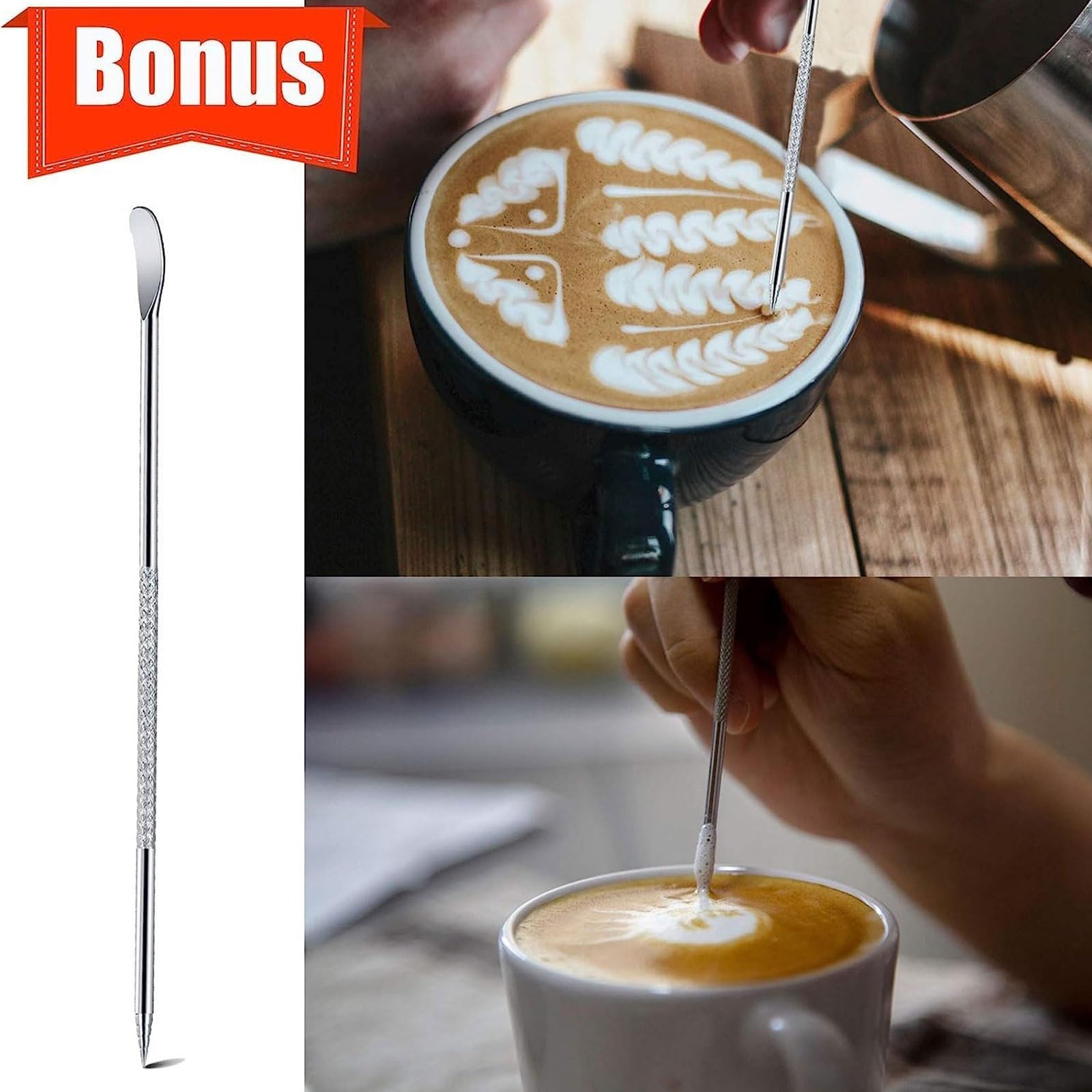 Premium Stainless Steel Milk Frothing Pitcher 12oz/20oz/34oz - Barista-Grade Coffee Frother Cup for Cappuccino, Latte & Espresso - Espresso Machine Accessories with Inner Measurements (Ideal for Home & Cafe Use)