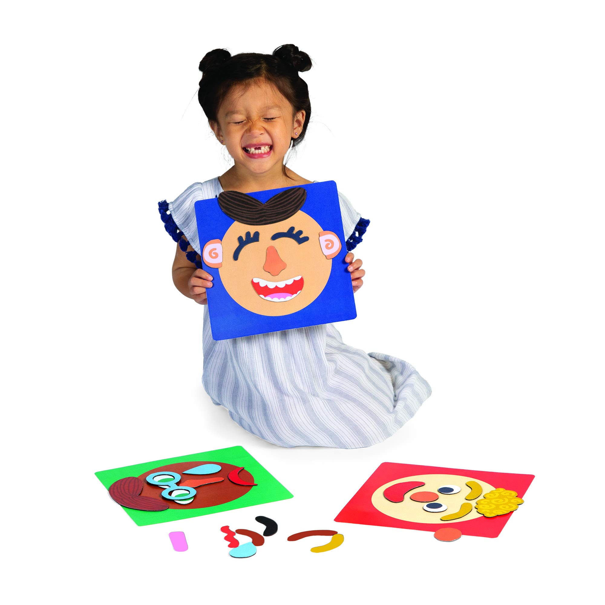 Manhattan Toy Making Faces 34-Piece Bilingual Emotion Learning Toy for Kids Ages 3+ | English & French Language Development | Social Emotional Learning for Preschool & Classroom