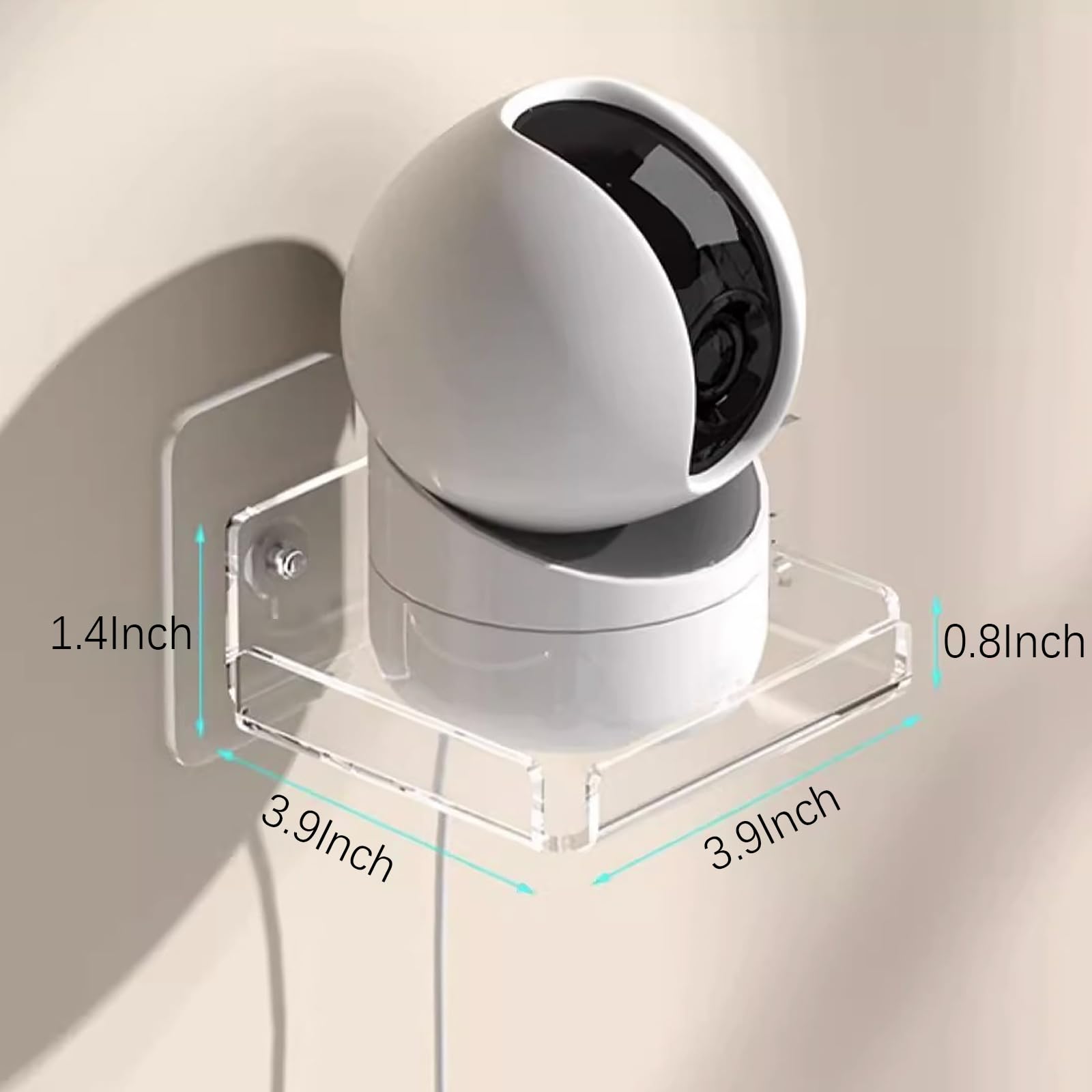 2 Pack No Drill Wall Mount Shelf for Security Cameras - Floating Bracket for Nest, Blink & Indoor Cams - Pet Monitor & Speaker Holder - Damage-Free Installation for Home & Office Surveillance