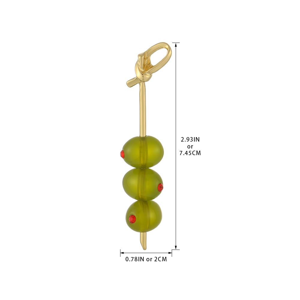 Madison Tyler Gold Plated Fruit Dangle Earrings for Women - Strawberry, Apple, Cherry & Olive Flower Earrings | Sweet Jewelry Gift for Her | Perfect for Summer Parties, Date Nights & Casual Wear