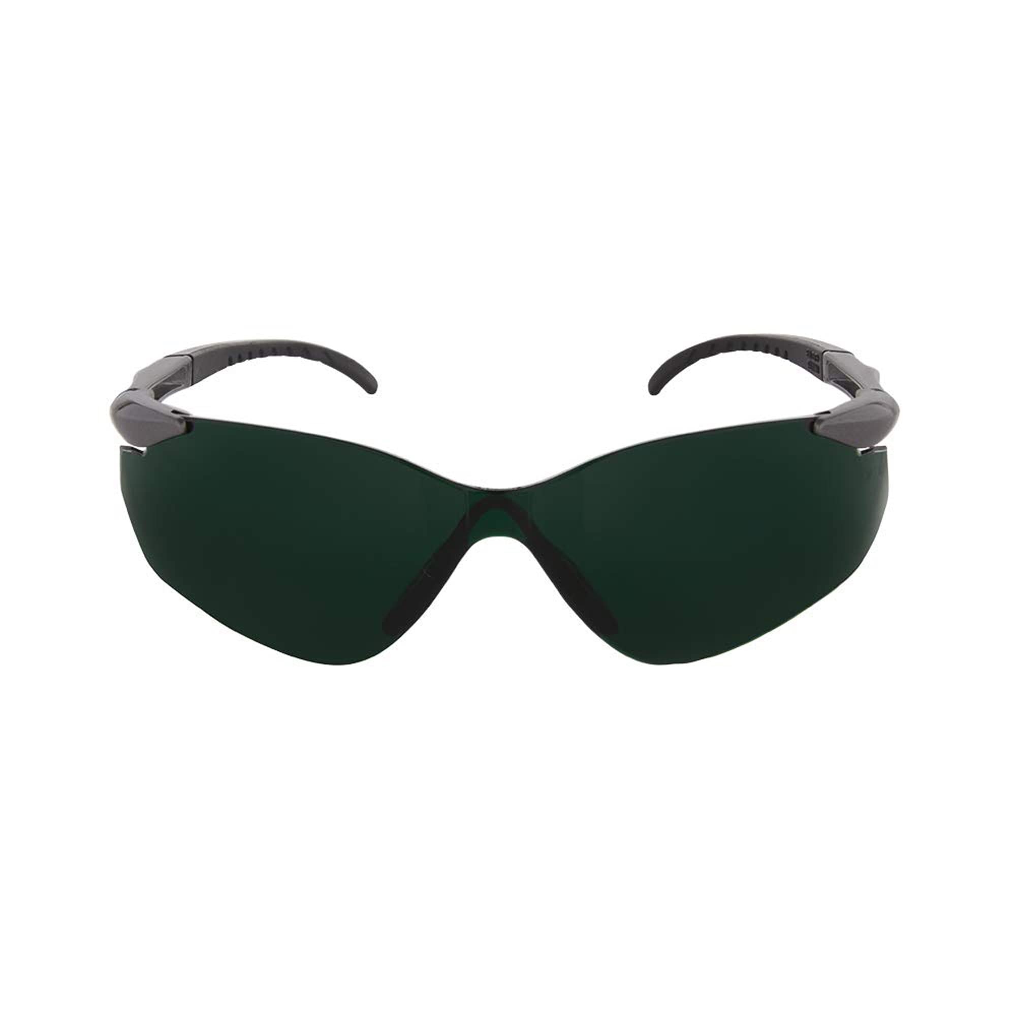 Jackson Safety SGf Safety Glasses - Lightweight & Ultra-Strong with Anti-Scratch Coating, Shade 5 IR Lens, Soft Touch Temples & Flexible Nose Piece (Gunmetal Frame, 12 Pairs/Case) - Perfect for Welding, Construction, and Industrial Work Protection