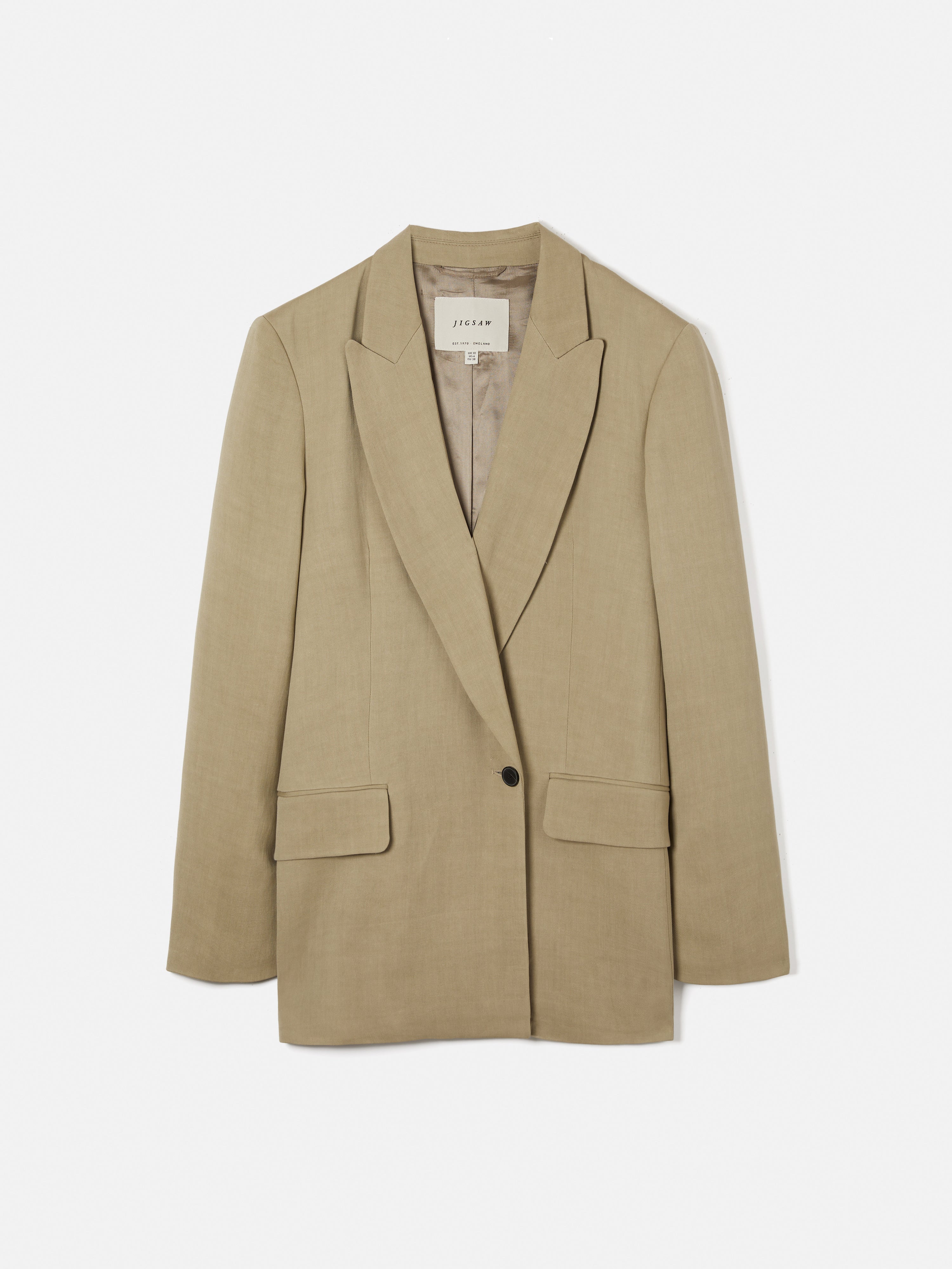 Italian Linen Gibson Blazer for Women | Premium Sand Color Lightweight Summer Blazer | Perfect for Office Wear, Business Meetings & Smart Casual Outfits
