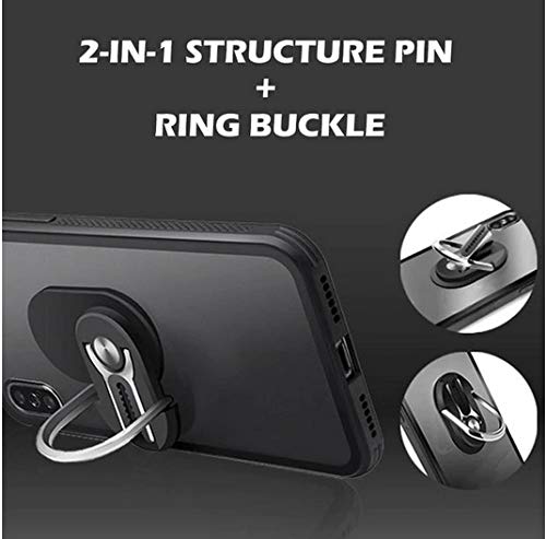 Blu View-3/View-2/View-4 3-in-1 Holster Pouch with Car Mount, Phone Stand & Finger Ring - Red Canvas Case with Belt Clip Loop for Hands-Free Convenience at Home, Office, and On-the-Go