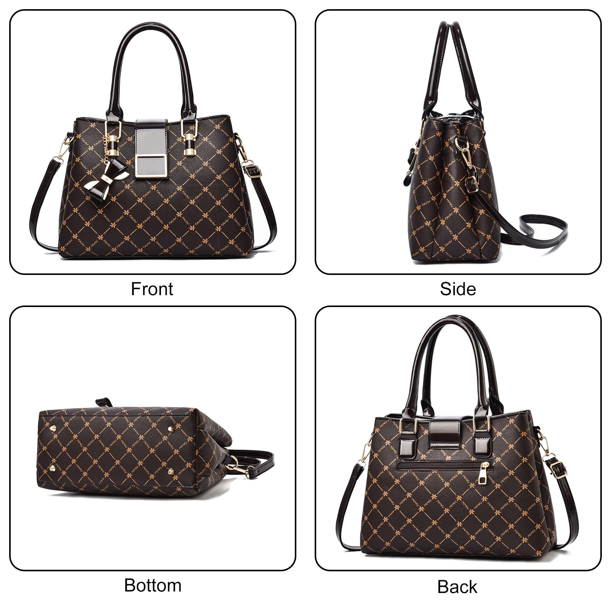 Stylish Women's Leather Handbags - Top Handle Tote, Cute Bow Satchel & Crossbody Shoulder Purse for Ladies | Perfect for Work, Travel & Everyday Use