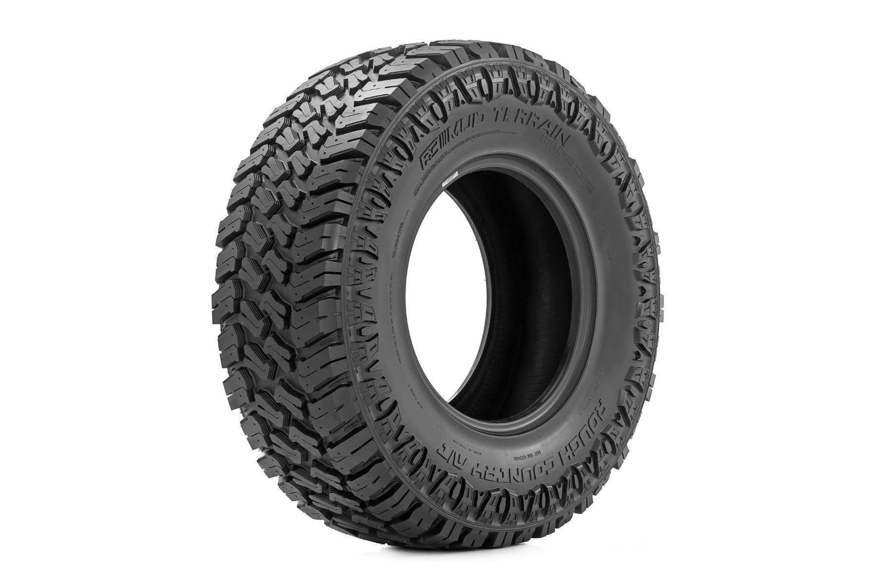 265/70R17 Rough Country M/T Mud Terrain Tires - Dual Sidewall Design (98010134) for Off-Road Trucks, SUVs & Jeeps - Perfect for Mud, Sand & Rocky Trails