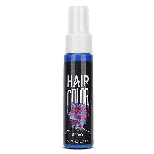 Temporary Hair Color Spray - 30ml DIY Hair Dye in Vibrant Blue | Washable & Non-Damaging | Perfect for Parties, Halloween, Cosplay & Costume Events