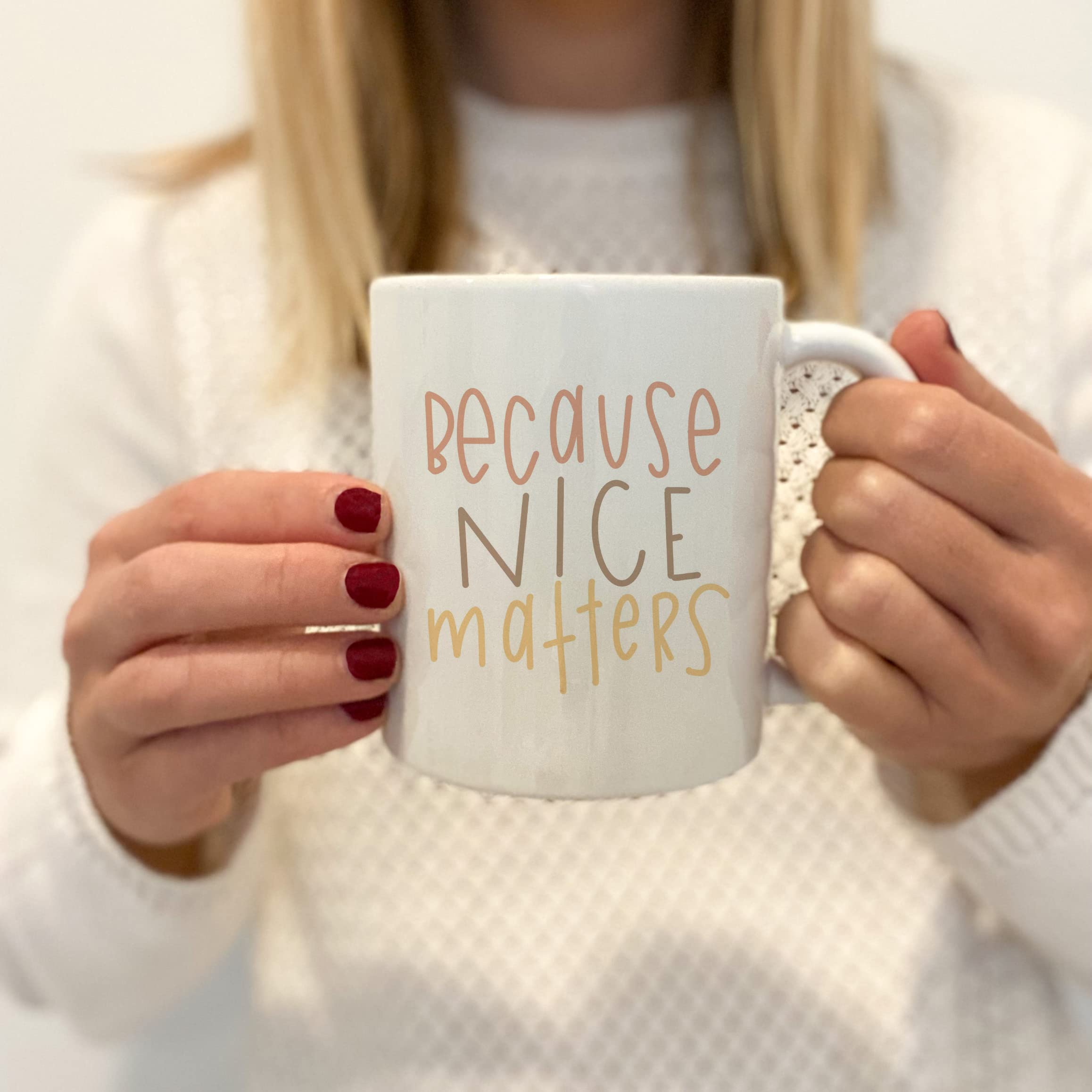 Inspirational Coffee Mugs with Quotes - 11oz Kindness Cup for Office & Home Use