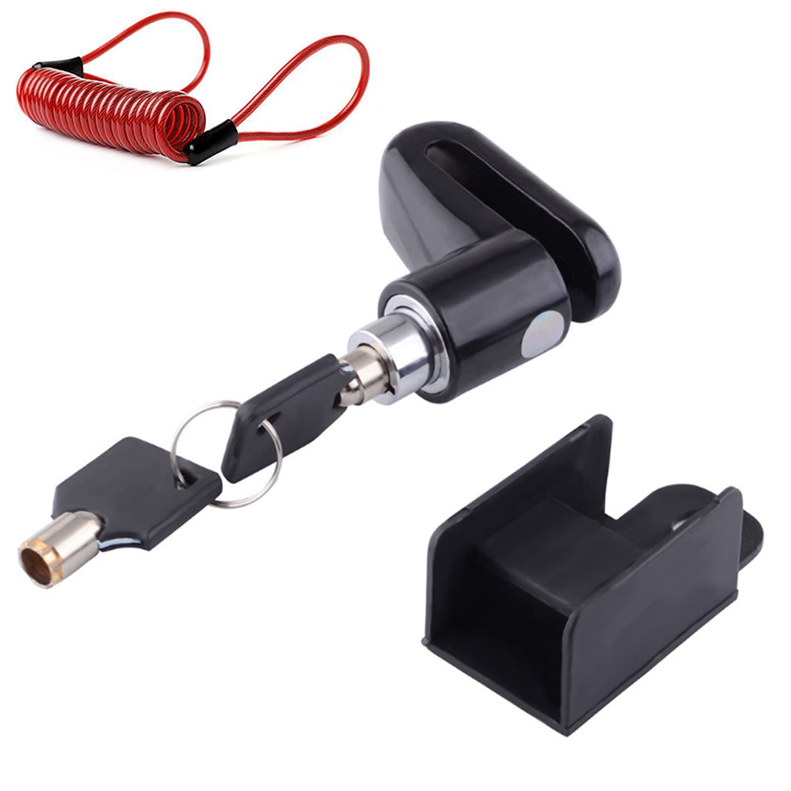 High Security Motorcycle Disc Brake Lock - Anti-Theft Bicycle & Scooter Protection - Durable Bike Safety Accessories for Parking & Outdoor Use