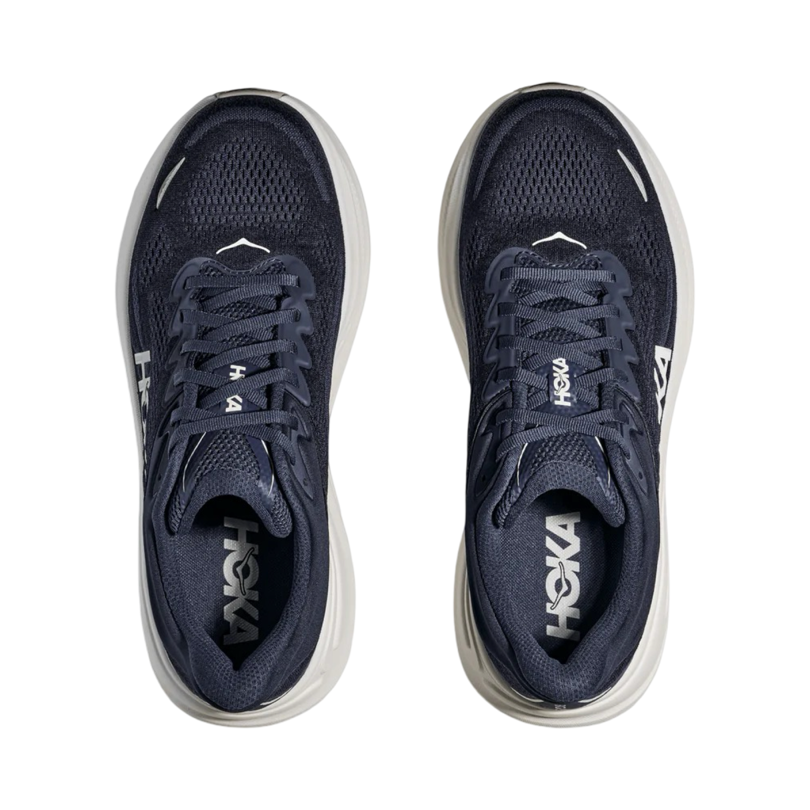Hoka Bondi 9 Men's Running Shoes - 2E Wide Width in Varsity Navy & White | Perfect for Jogging, Gym Workouts & Everyday Comfort