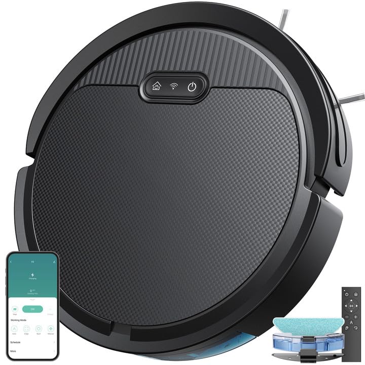 V3 Robot Vacuum and Mop Cleaner - 3-in-1 Self-Charging Robotic Vacuum with 5000Pa Strong Suction, 120 Min Runtime, 2.99