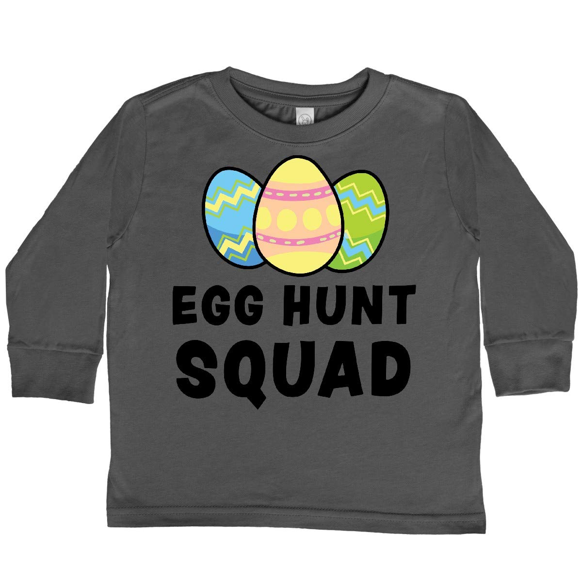 Inktastic Easter Egg Hunt Squad Toddler Long Sleeve T-Shirt - Cute Easter Outfit for Boys & Girls - Perfect for Easter Egg Hunts, Spring Photos & Family Gatherings