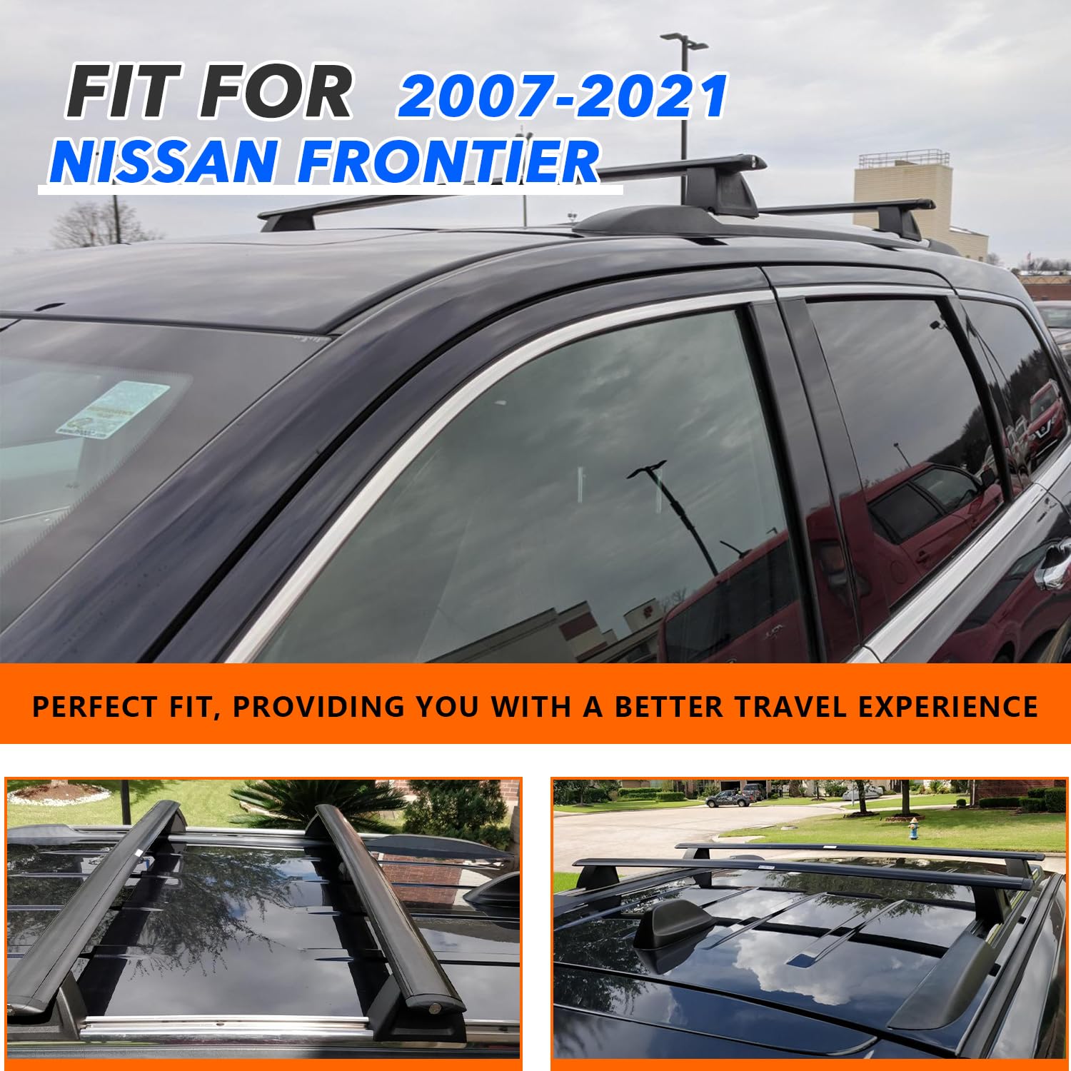 Upgraded Aluminum Roof Rack Cross Bars for Jeep Grand Cherokee 2011-2021 - Heavy Duty Cargo Carrier for Kayak, Bike, Snowboard & Canoe - Perfect for Outdoor Adventures & Road Trips