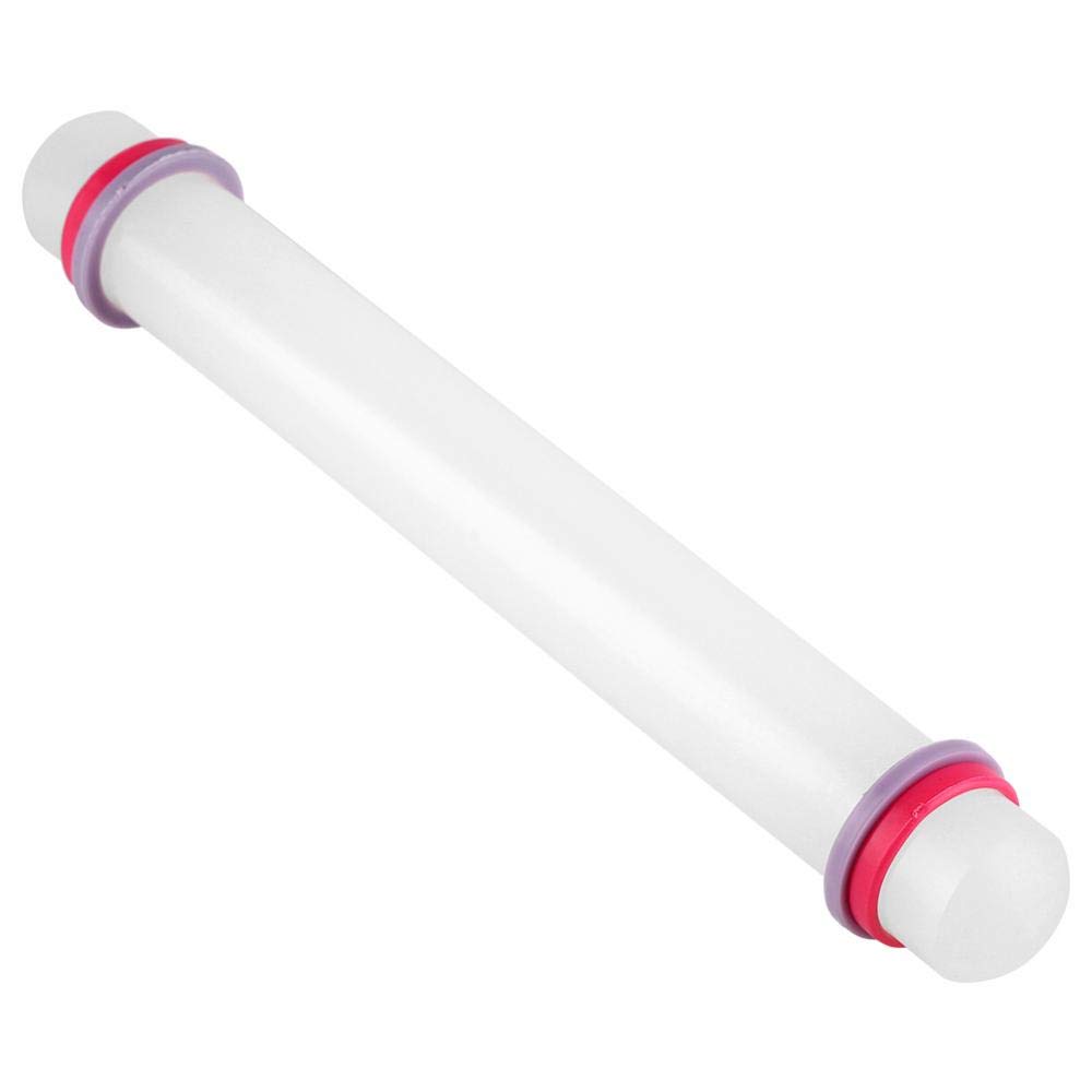 ANGGREK 9-Inch Non-Stick Plastic Rolling Pin - Dough Roller for Baking, Pastry & Cookie Making - Perfect for Pies, Pasta & Fondant (Includes Storage Ring)