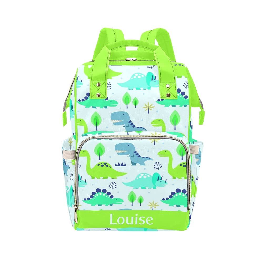 Custom Personalized Dinosaur Diaper Bag Backpack with Name - Large Travel Baby Nappy Tote for Moms | Perfect for Daycare, Family Outings & Baby Showers