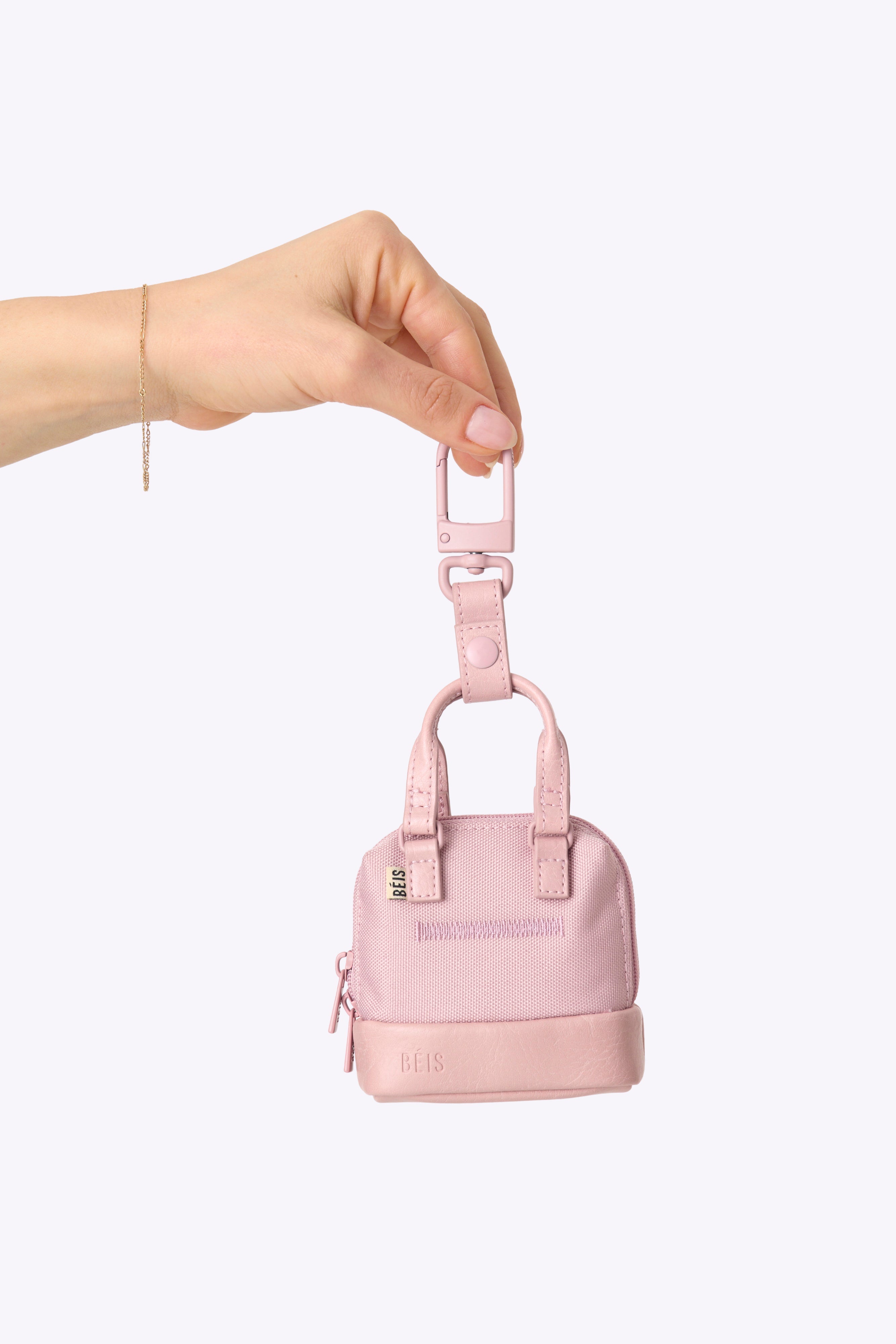 Micro Weekender Charm in Atlas Pink - Stylish & Compact Travel Accessory for Women | Perfect for Weekend Getaways, Beach Trips & Everyday Use