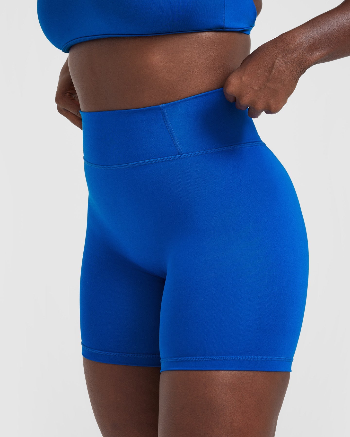 Timeless High Waisted Denim Shorts for Women - 6 Inch Inseam | Cobalt Blue | Perfect for Summer, Beach, and Casual Outings