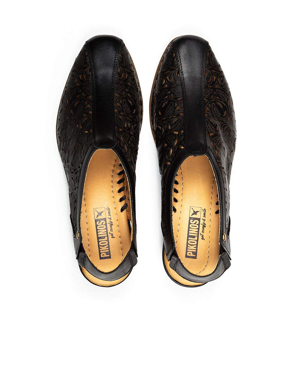PIKOLINOS Women's Leather Heels - Stylish & Comfortable Roman Sandals for Dressy Occasions, Parties & Weddings