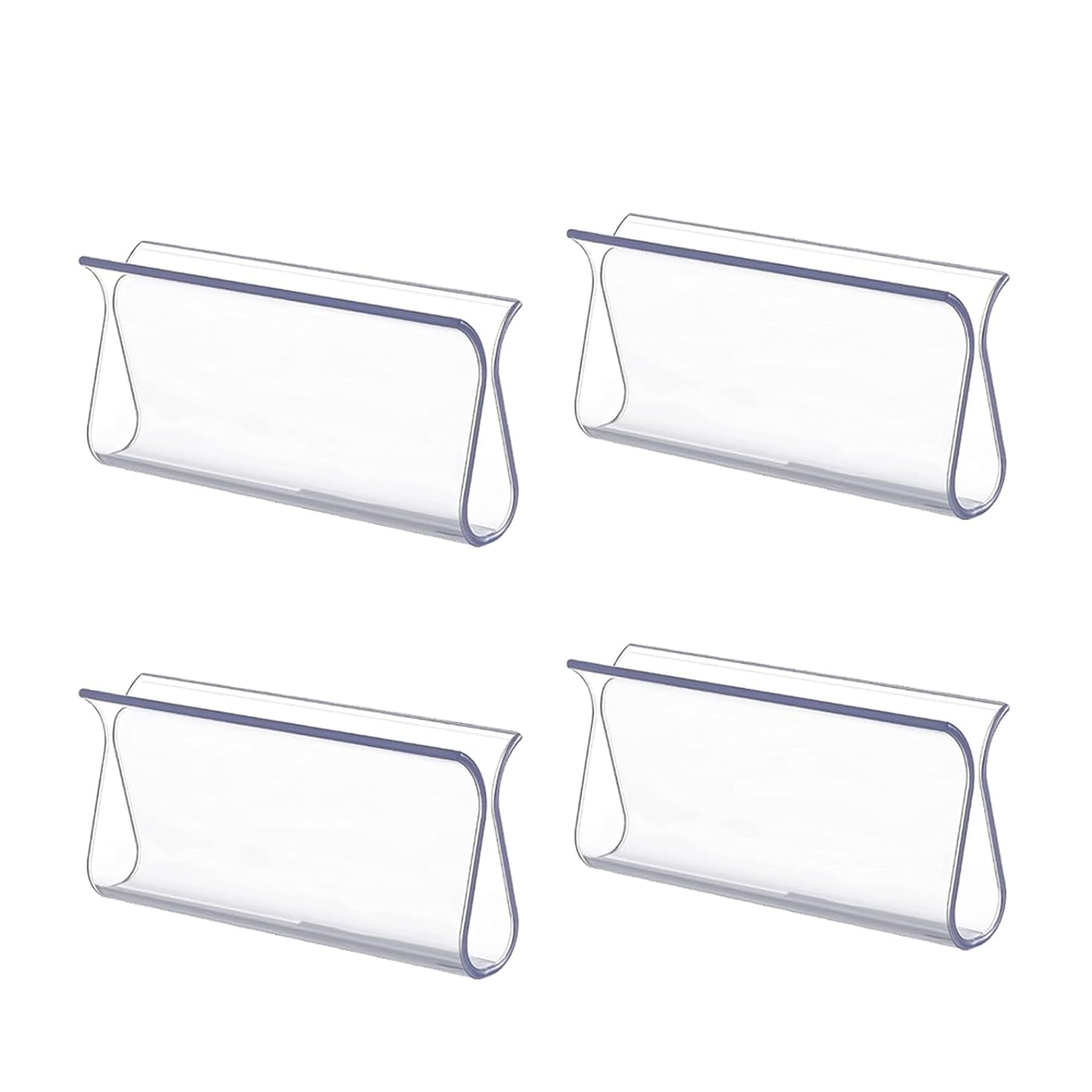 Clear Roller Window Shade Plastic Hem Grip - 4-Piece Set for Easy Pull Down Shades, Perfect for Home, Office, and Classroom Window Coverings