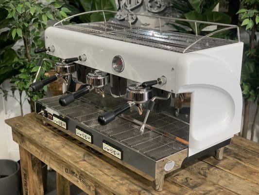Elektra Maxi 3 Group Commercial Espresso Machine - White | Professional Coffee Maker for Cafes, Restaurants & Coffee Shops | High Performance Italian Espresso Equipment