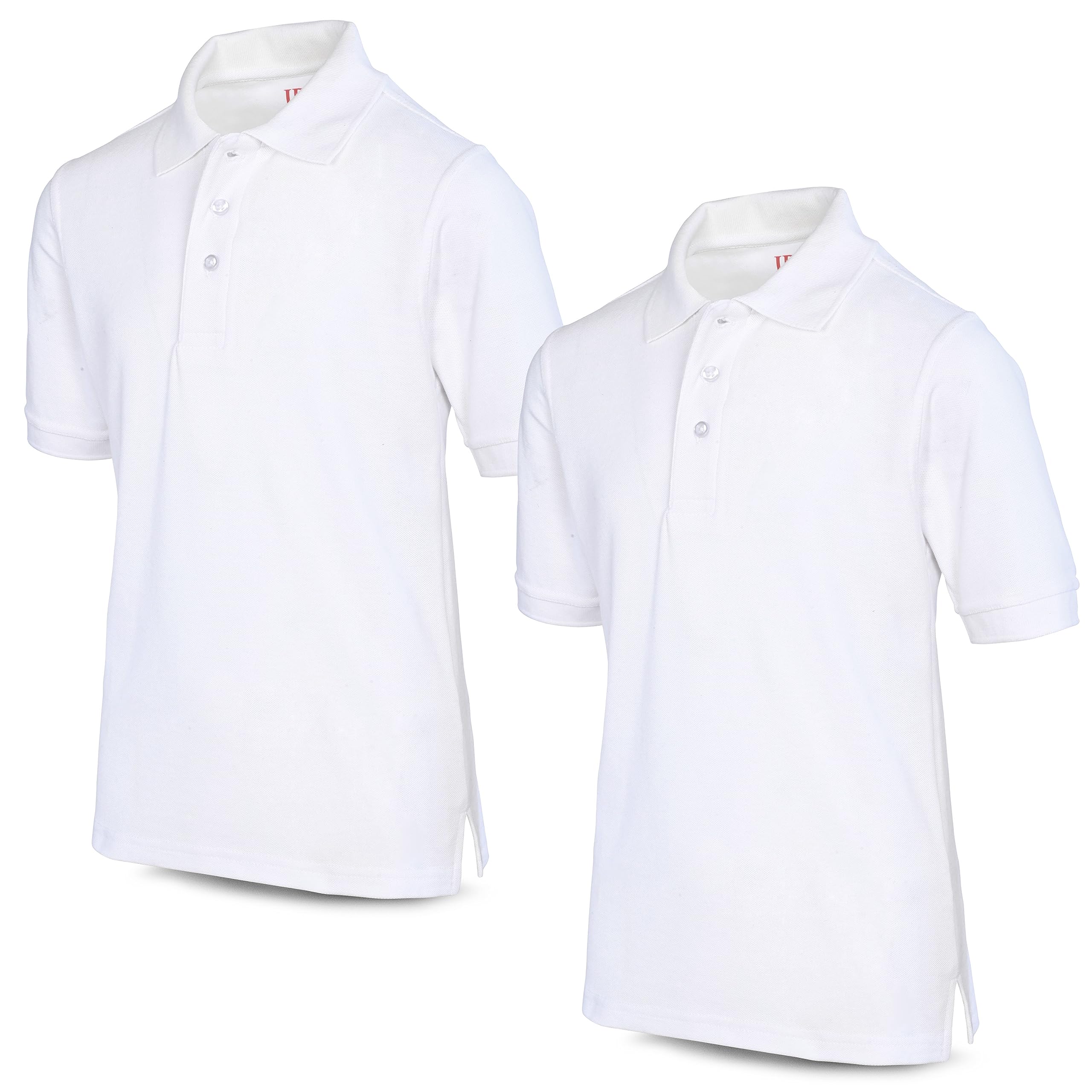 Premium Unisex White Performance Polo Shirt for Kids - Breathable Short Sleeve Collared Shirt for School Uniforms & Sports (Small) | Perfect for School Days, Team Events & Casual Outings