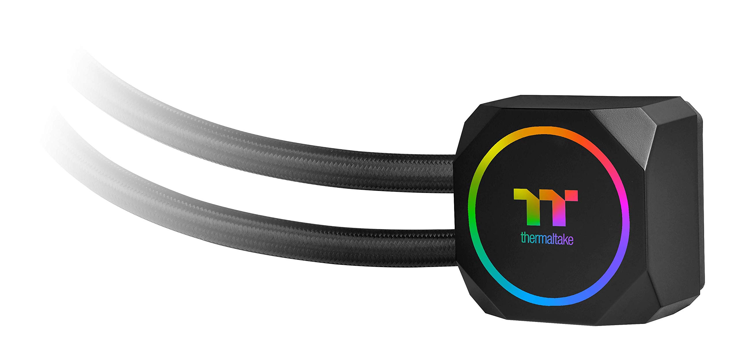 Thermaltake TH120 ARGB Sync AIO Liquid CPU Cooler - 120mm High Efficiency Radiator, Intel/AMD/AM5 Compatible, Motherboard Sync, Black - Perfect for Gaming PCs & High-Performance Workstations