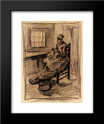 Vincent van Gogh Peasant Woman Peeling Potatoes 15x18 Framed Art Print - Classic Home Decor for Living Room, Bedroom & Office Wall