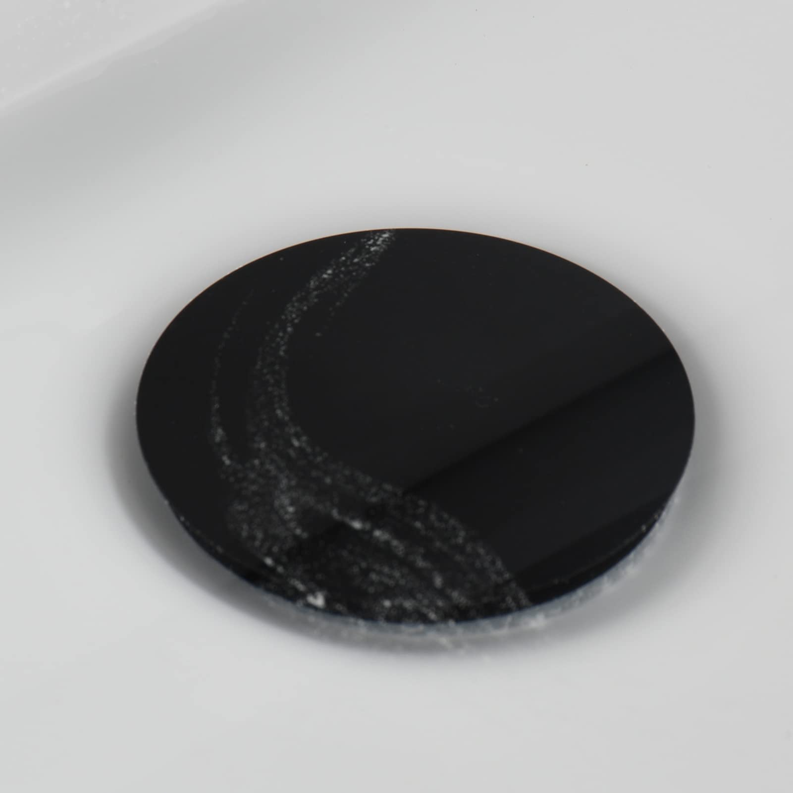 Premium Brass Pop-Up Sink Drain with Removable Strainer - No Overflow Bathroom Drain Stopper for Vessel & Vanity Sinks - Black Finish - Ideal for Kitchen & Bathroom Sink Installation