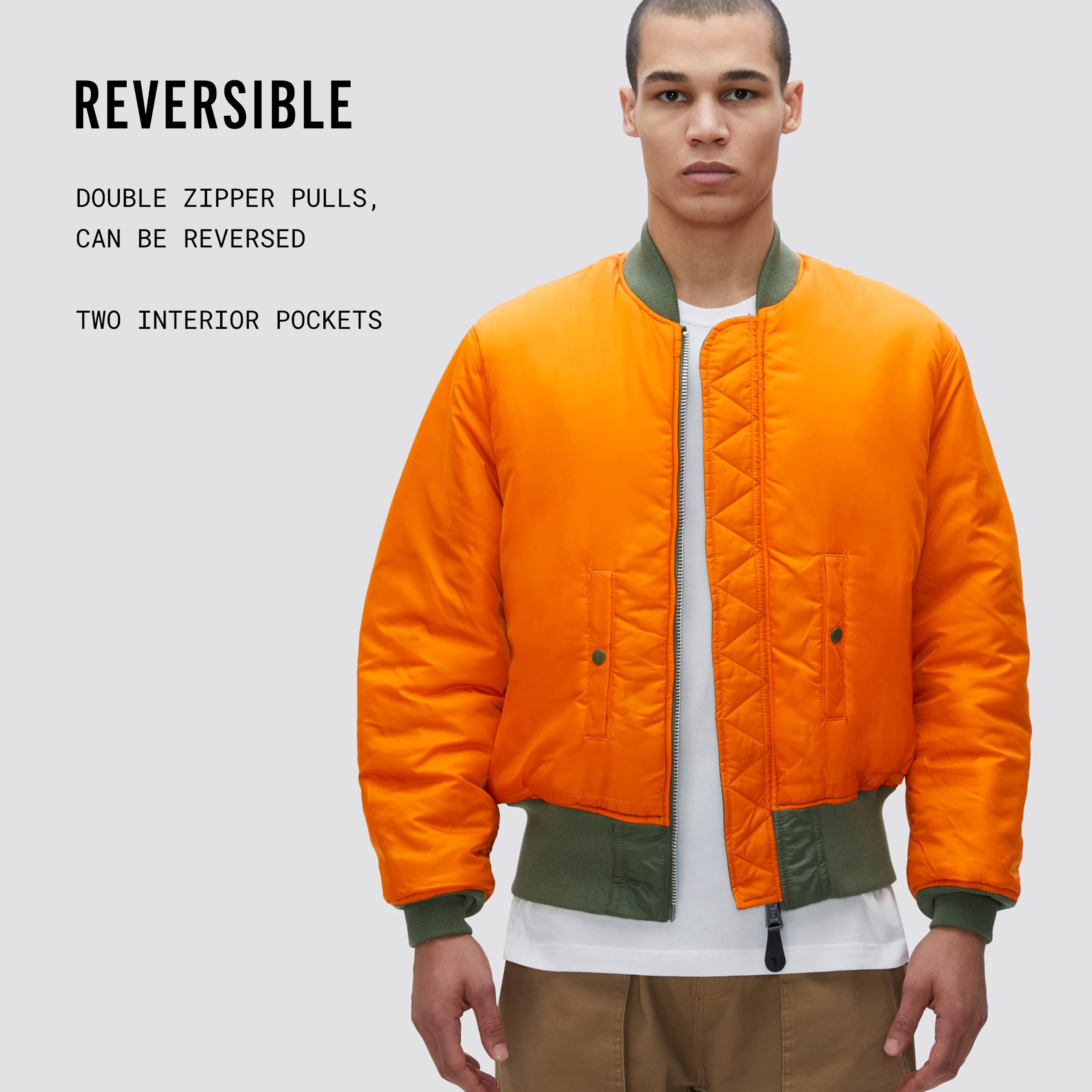 Alpha Industries MA-1 Bomber Flight Jacket - Men's Military Aviator Jacket with Water-Resistant Nylon - Perfect for Pilots, Outdoor Adventures & Streetwear Fashion