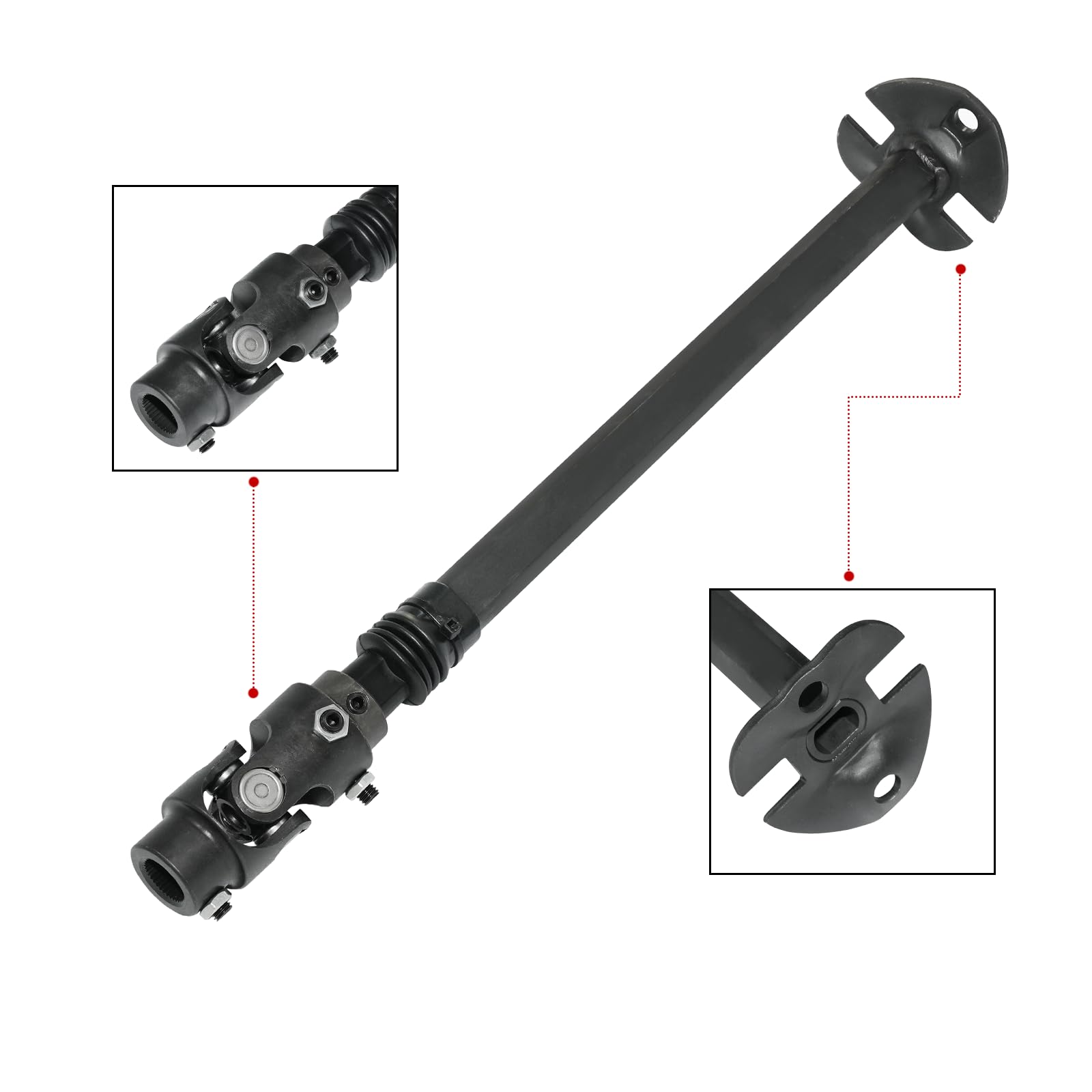 Replacement Intermediate Steering Shaft for Dodge D150 W150 D250 W250 D350 W350 1979-1993 - Compatible with 425-W14 000940 432660613 - Durable U-Joint Design for Smooth Steering - Perfect for Off-Roading & Daily Driving