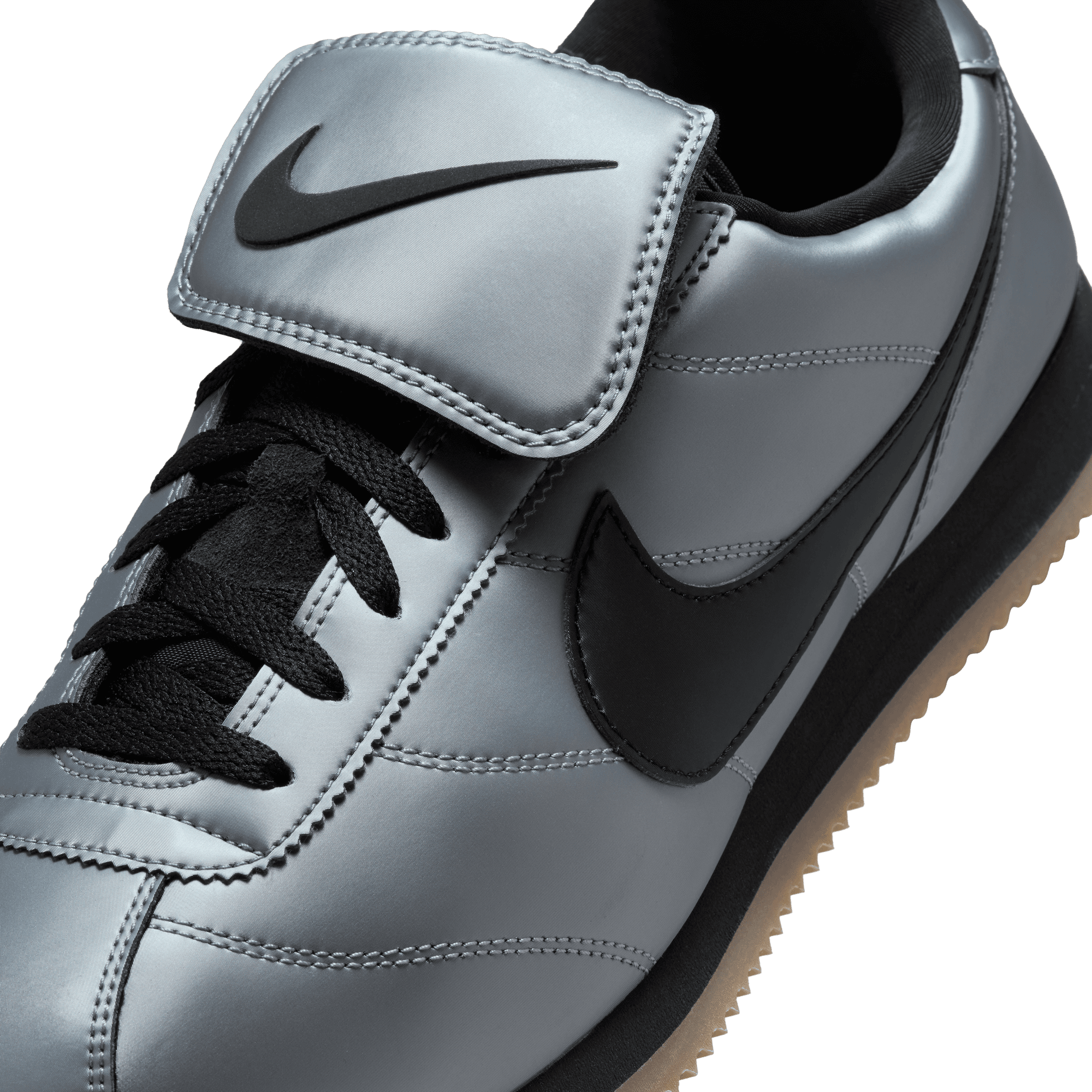 Nike Cortez Leather SE Metallic Cool Grey Sneakers - Classic Retro Running Shoes for Men & Women | Perfect for Casual Wear, Gym, and Street Style