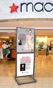 2 Tier A-Frame Sign Stand for 18x24 Posters - Double Sided Display for Retail, Events & Trade Shows - Durable & Portable Advertising Solution