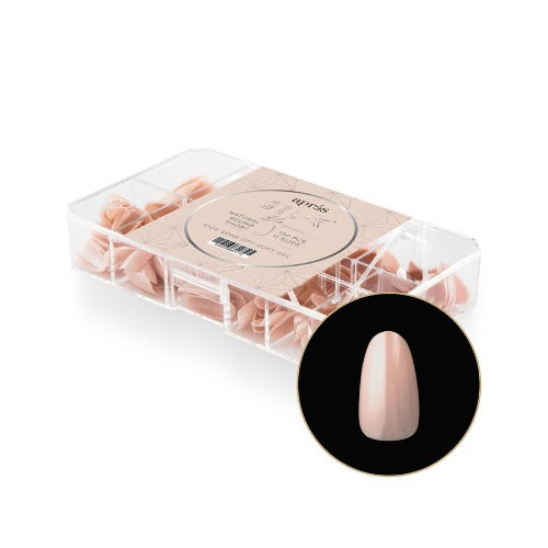 Apres Gel X Neutral Nude Short Round Press-On Nails 150pc - Natural French Manicure for Everyday Wear & Special Occasions