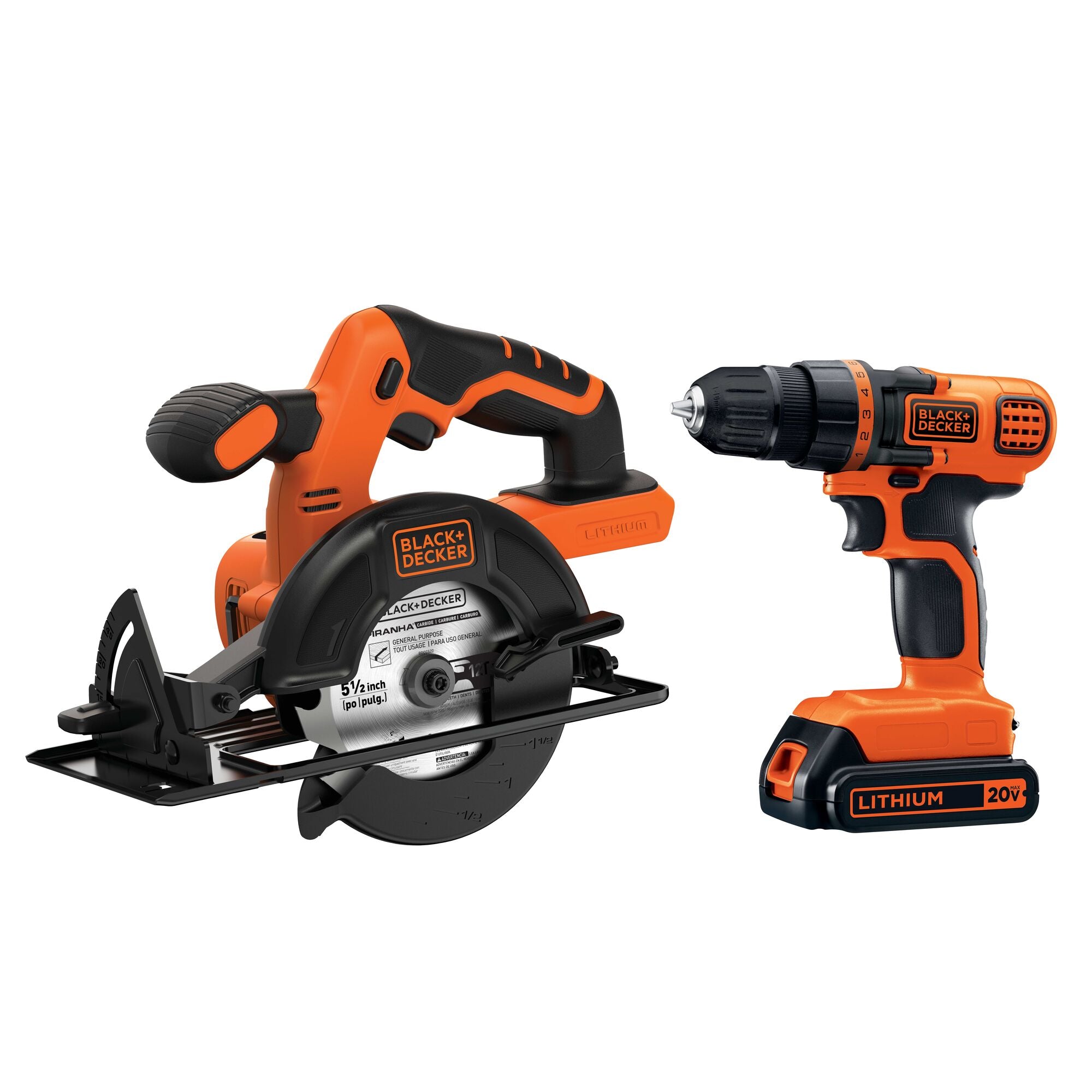 20V MAX* POWERCONNECT™ Cordless Drill/Driver & Circular Saw Combo Kit - Lithium-Ion Battery, Lightweight, for DIY Projects & Home Improvement