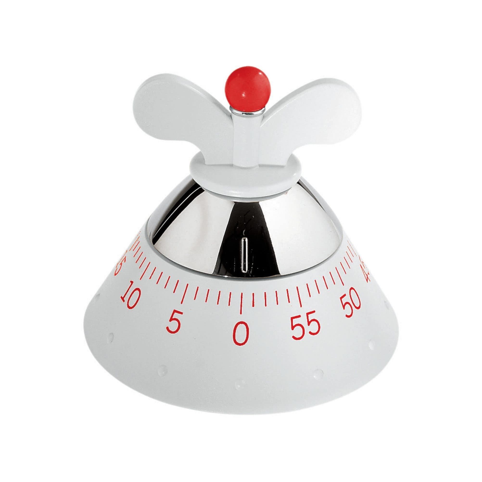 Alessi W Kitchen Timer - Digital Cooking Timer with Loud Alarm, White | Perfect for Baking, Roasting, and Meal Prep
