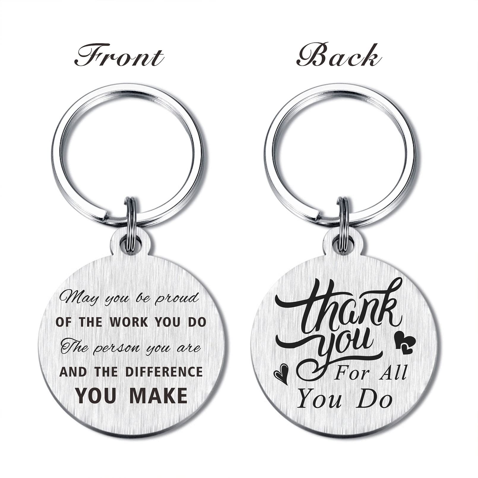 Yobent Thank You Keychain for Coworkers, Teachers, Employees - Appreciation Gifts for All Occasions