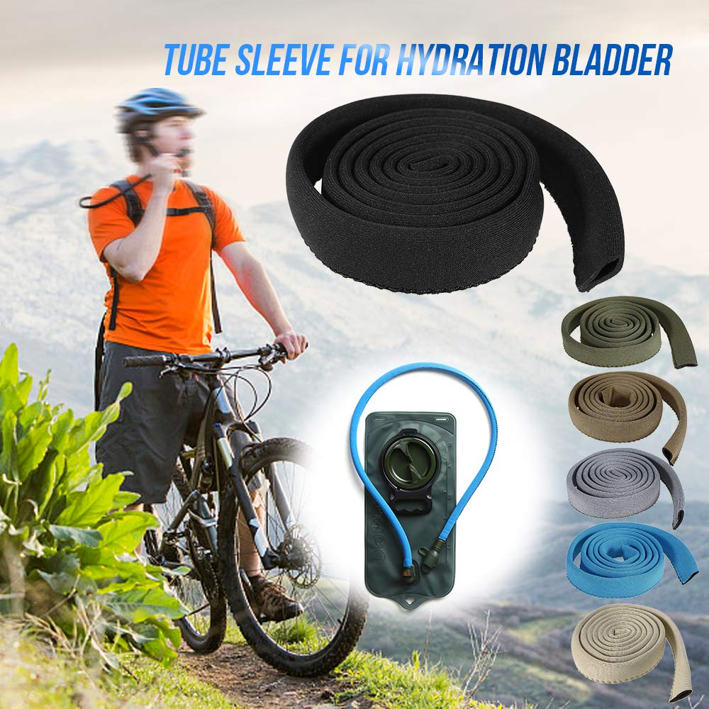 **Insulated Water Bladder Tube Cover - Thermal Hydration Hose Sleeve for Hiking, Camping & Outdoor Activities | Keeps Drinks Cold/Hot | Durable & Lightweight | Black**