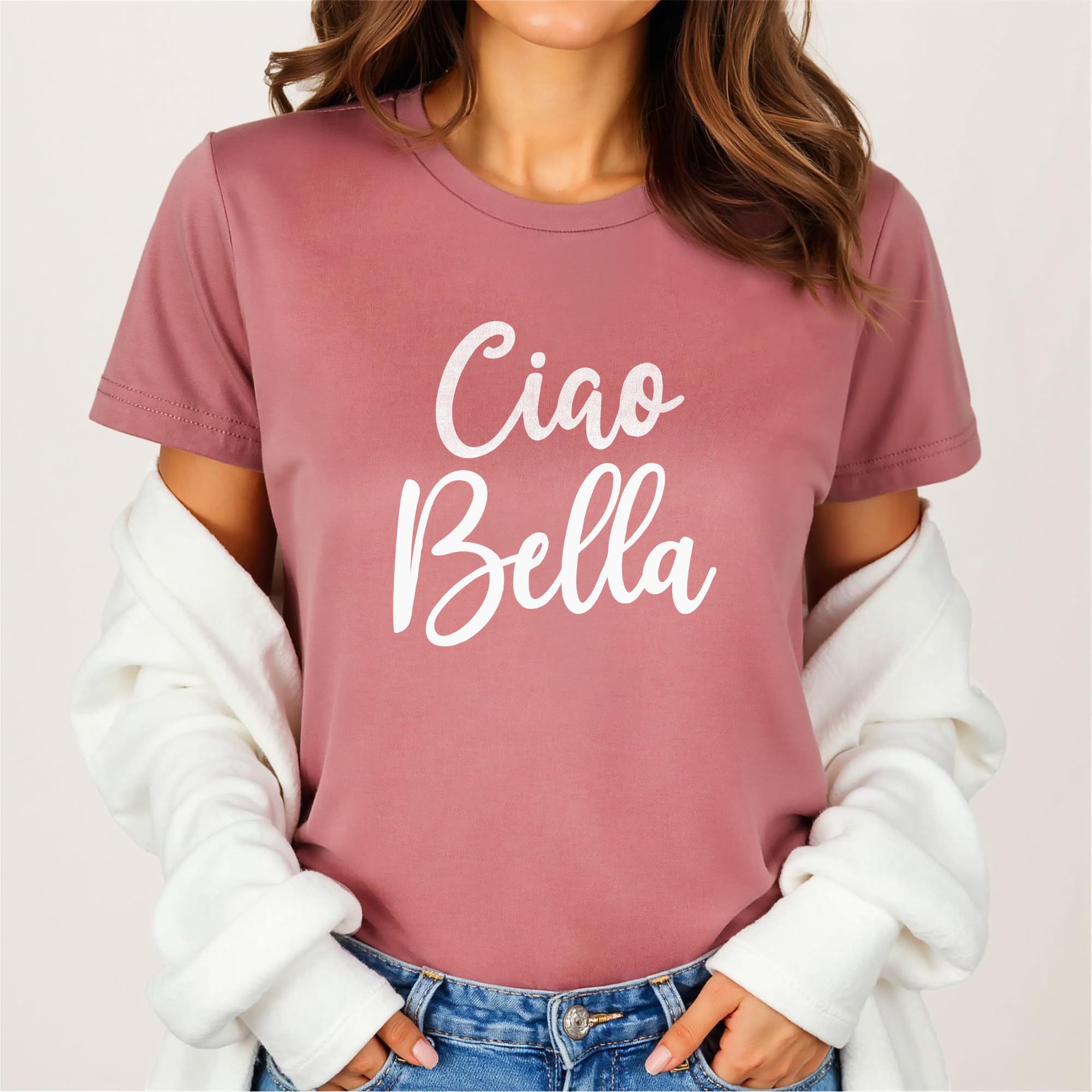 Ciao Bella Shirt - Hello Beautiful Italian T-Shirt - Softstyle Unisex Tee for Women & Men - Perfect Italian Gift for Travel, Date Night & Casual Wear