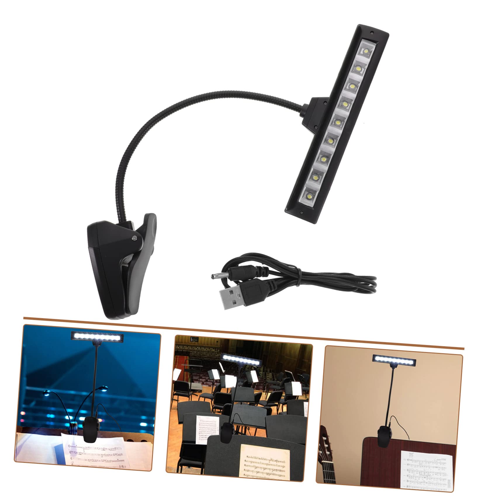Rechargeable LED Music Stand Light - Clip On Piano Lamp with Adjustable Brightness, Portable Desk Lamp for Musicians, Students & Reading | Perfect for Orchestra, Practice Rooms & Nighttime Use