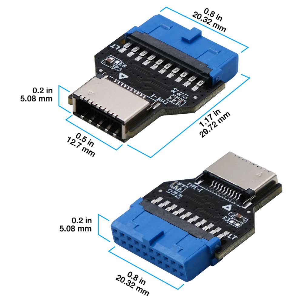 EZDIY-FAB USB 3.1 Type-C Front Panel Adapter for PC Case Upgrade