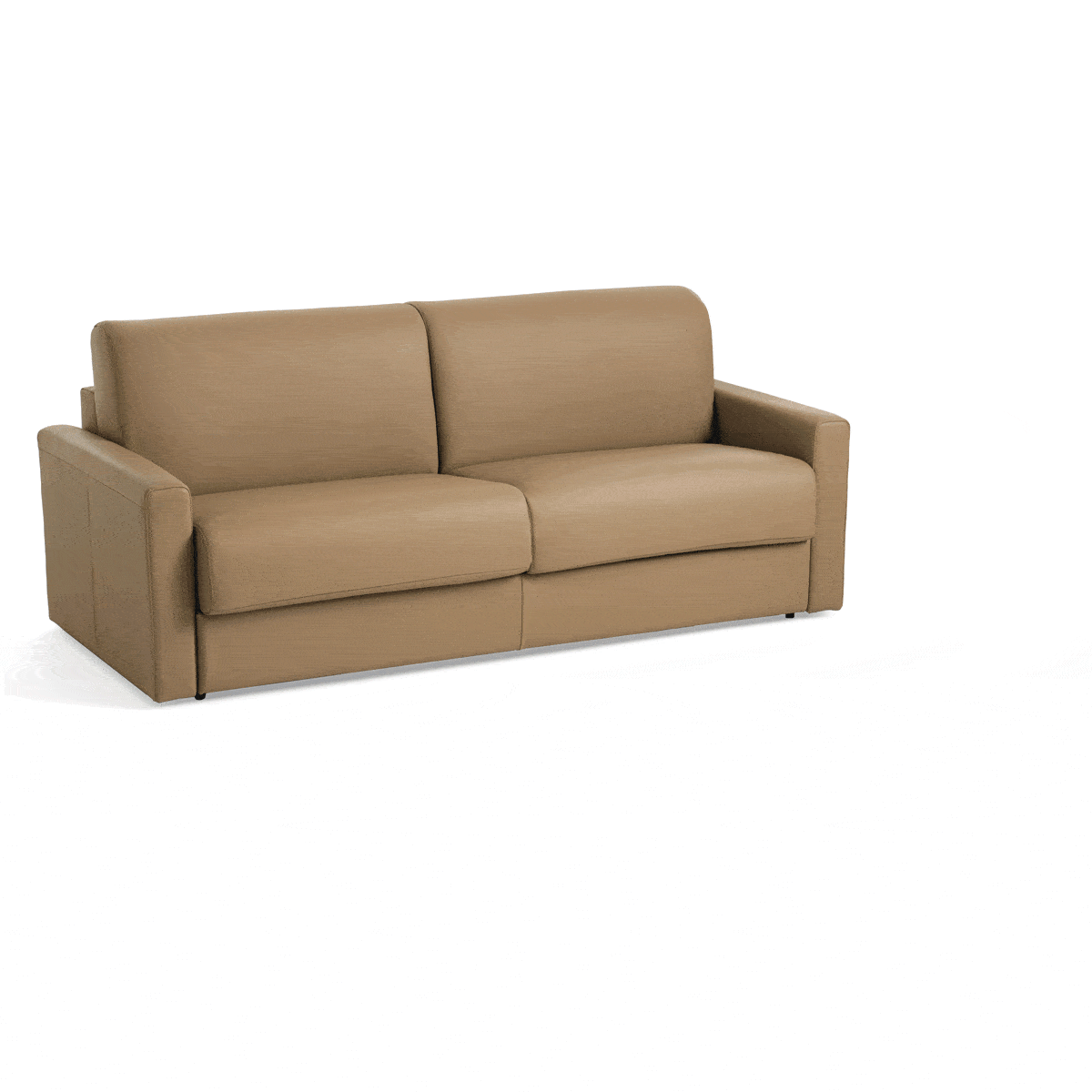 Lamod Italian Modern Leather Queen Size Sofa Bed - 2 Color Options | Convertible Sleeper for Small Spaces & Guest Rooms | Luxurious Faux Leather Living Room Furniture