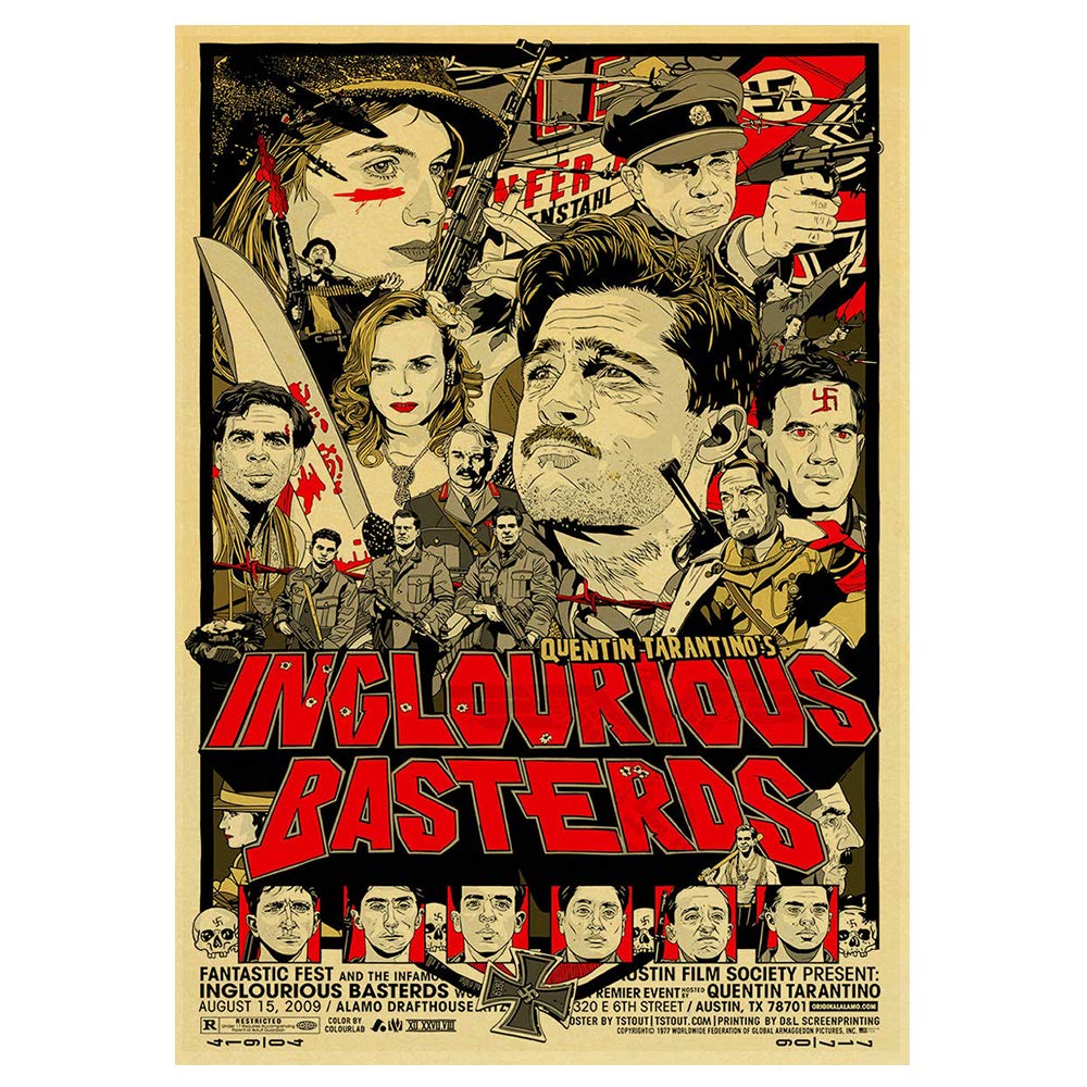 1000 Piece Inglourious Basterds Movie Poster Jigsaw Puzzle for Adults & Kids - Challenging Educational Puzzle Game for Family Fun, Stress Relief & Home Decor