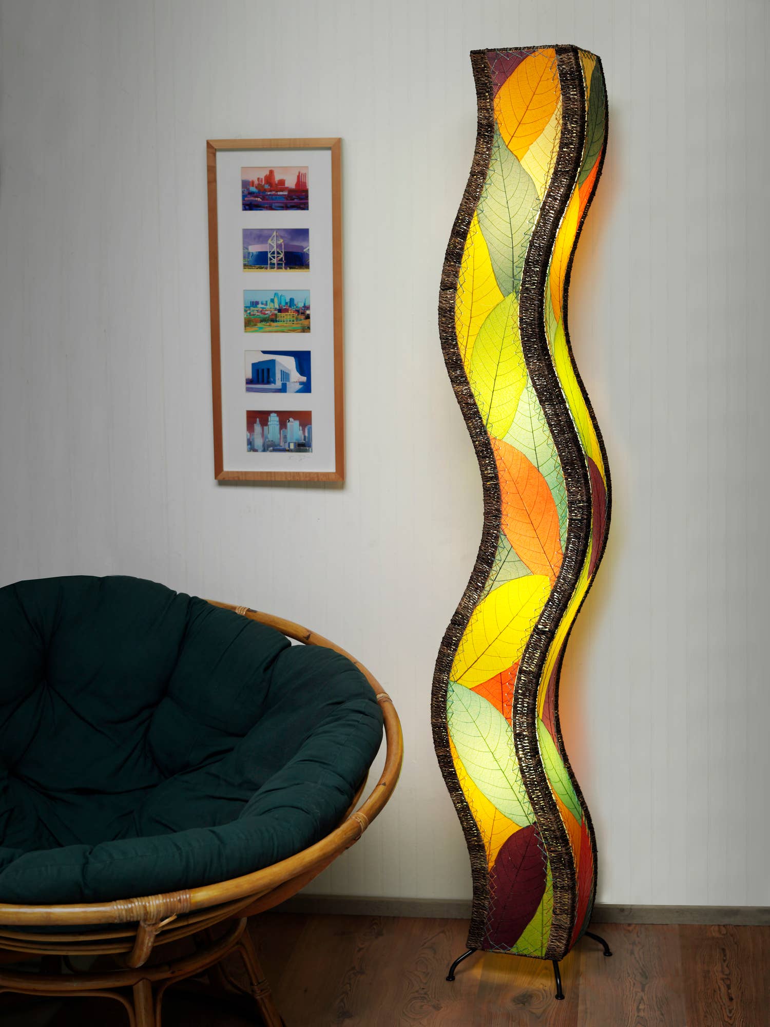 Wave Giant Floor Lamp - Modern LED Standing Light with Adjustable Brightness for Living Room, Bedroom, and Office Decor
