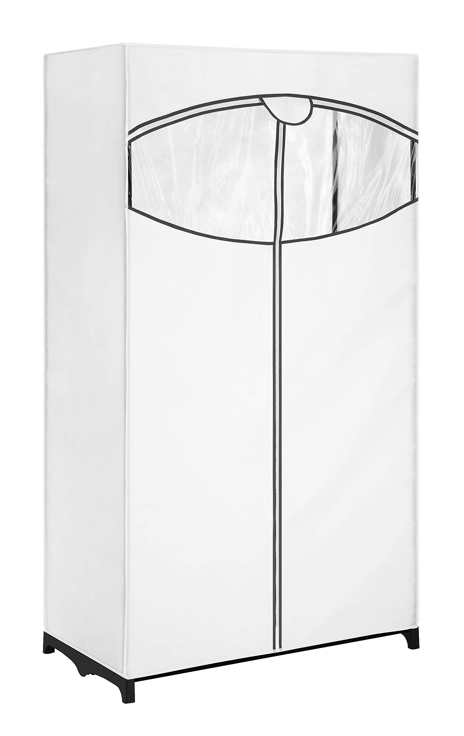 Whitmor White Fabric Closet Cover - 36 Inch Clothes Storage Organizer for Bedroom, Closet, and Dorm Organization | Space-Saving Wardrobe Solution
