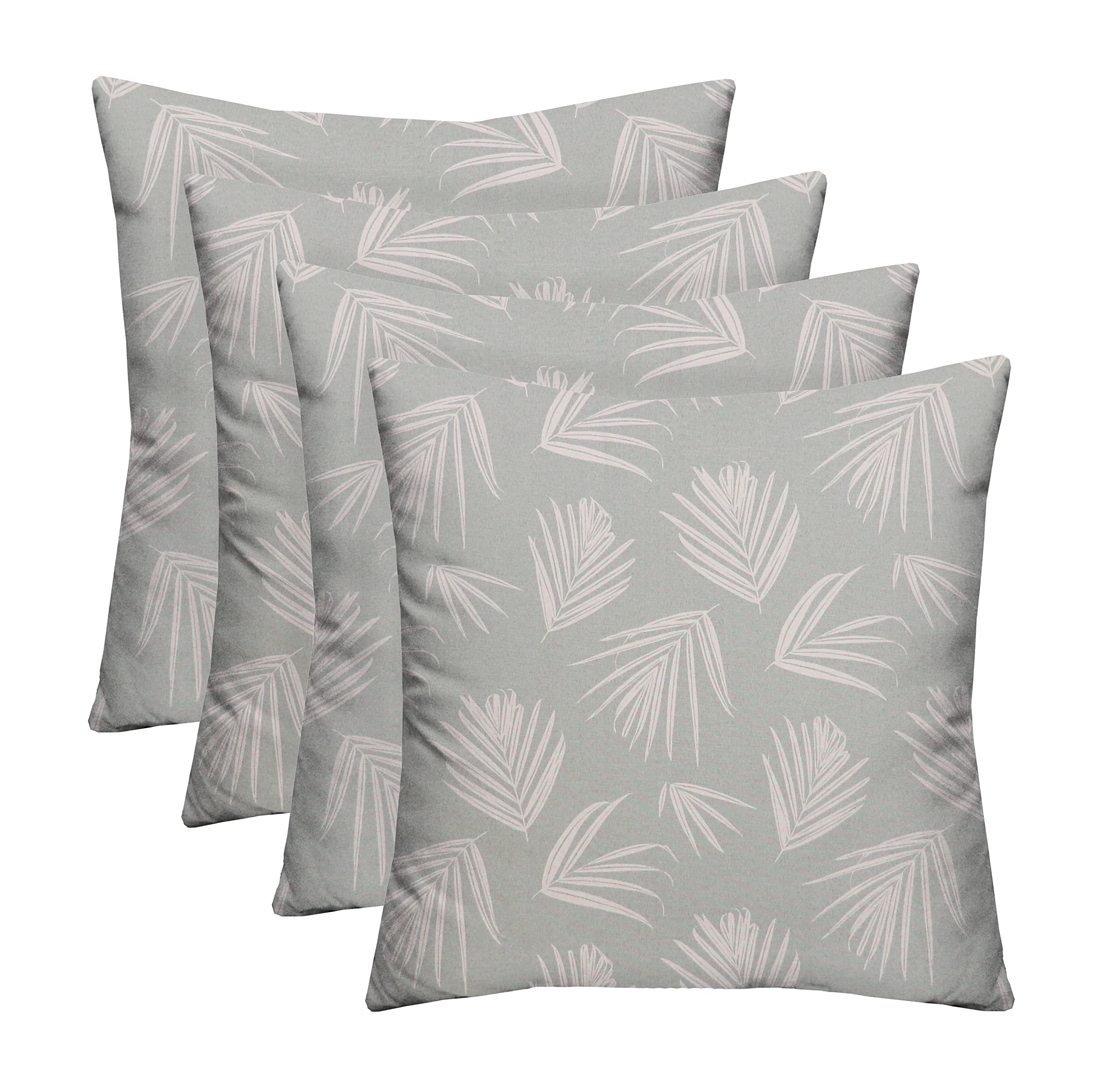 RSH Decor: 20x20 Inch Square Throw Pillows Set of 4 - All-Weather Spun Fabric, Waterproof & Fade-Resistant Outdoor Decorative Cushions for Patio Furniture (Belmont Blue) - Perfect for Garden, Poolside & Porch Relaxation