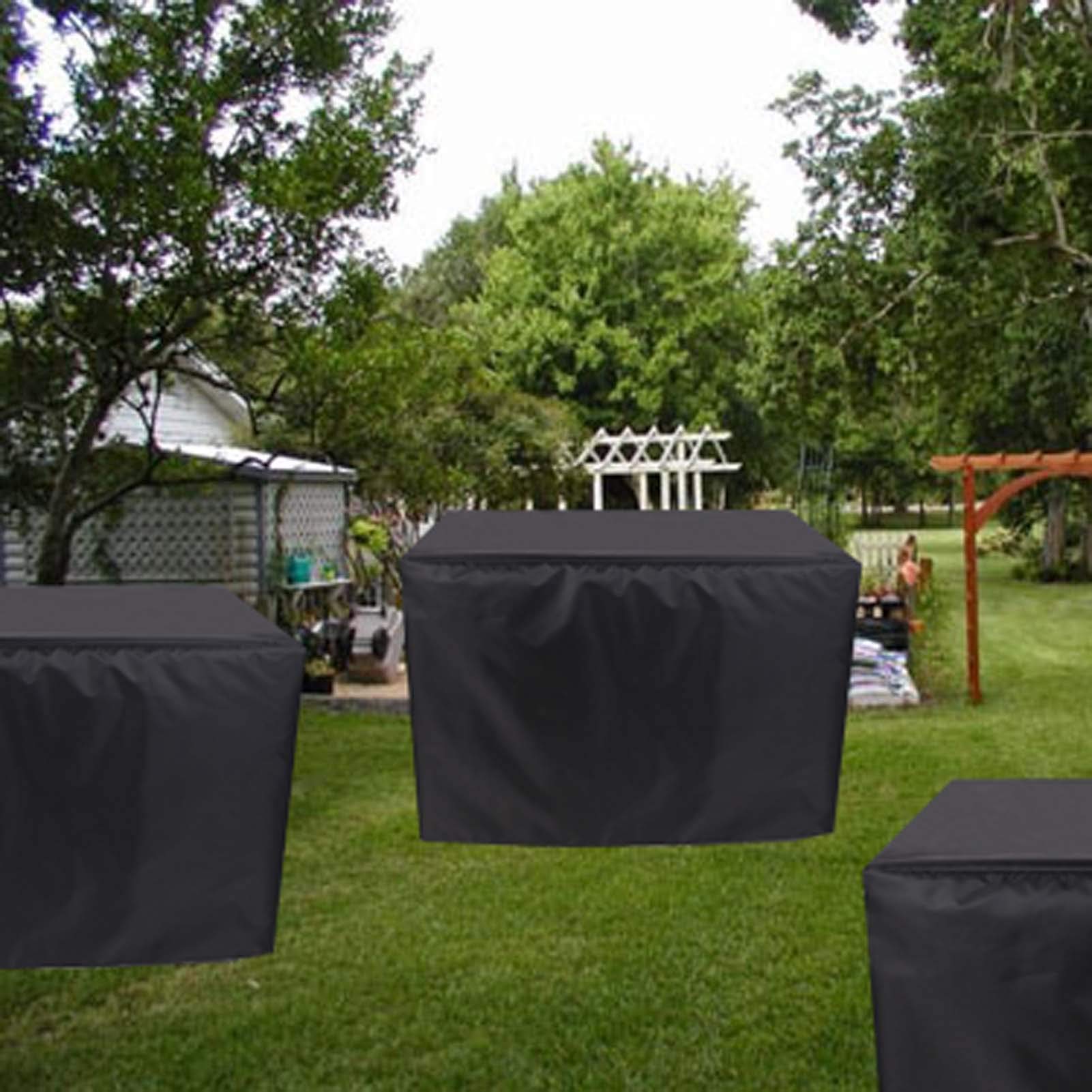 **420D Heavy Duty Waterproof Patio Furniture Cover 63”x63”x31” – Outdoor Table & Chair Set Protector, Weather-Resistant Rectangular Coffee Table Cover with Storage Bag – Perfect for Backyard, Garden, and Poolside Use**
