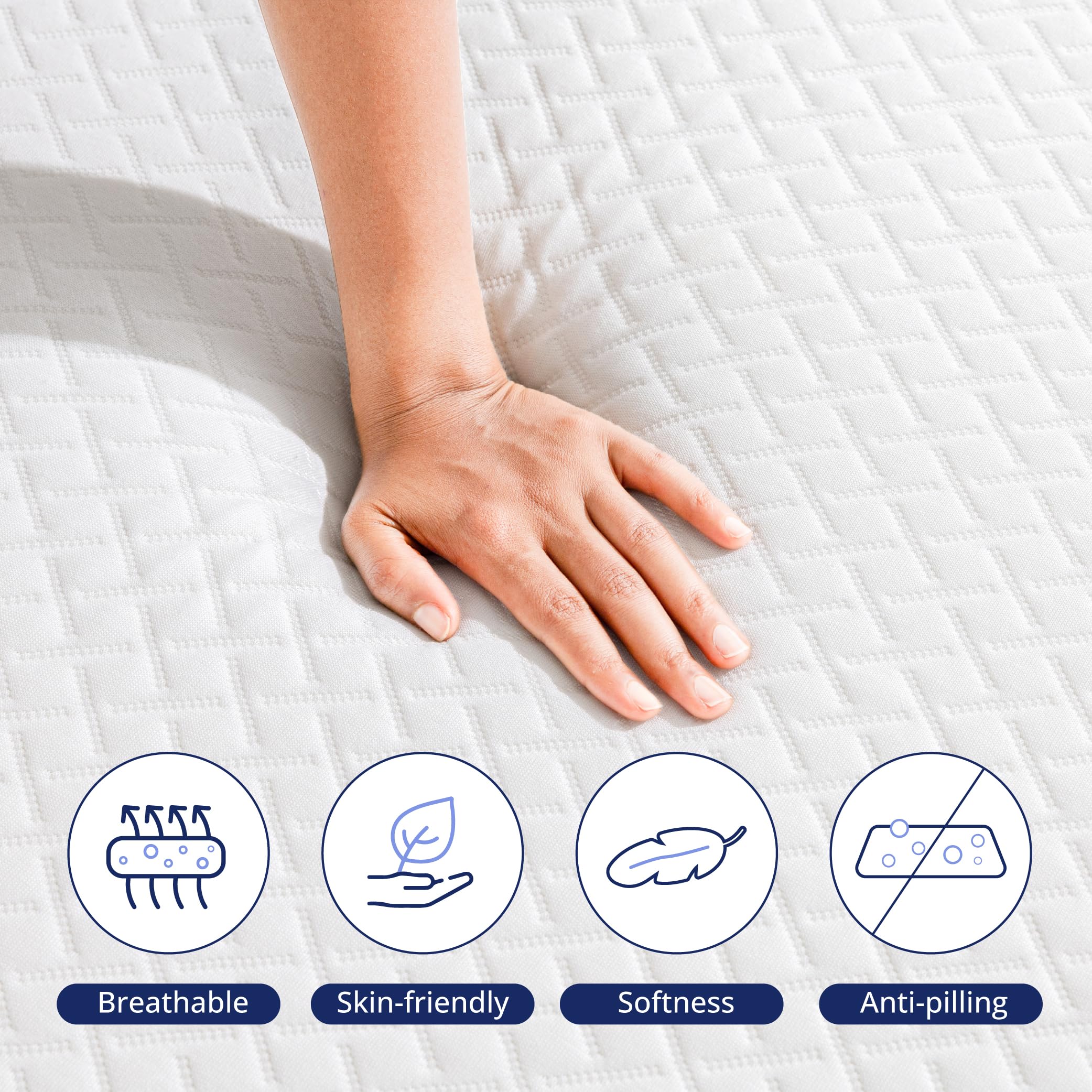 10 Inch Full Size Green Tea Memory Foam Mattress - CertiPUR-US Certified, Fiberglass Free, Cooling Gel Infused for Pressure Relief & Cool Sleep, Bed in a Box with Removable Washable Cover - Perfect for Guest Rooms, Dormitories & Hot Sleepers