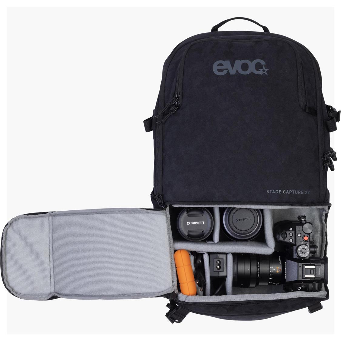 Evoc Stage Capture 22 Camera Backpack (SS25) - Waterproof DSLR/SLR/Mirrorless Camera Bag with Laptop Compartment - Perfect for Travel, Hiking & Photography Adventures