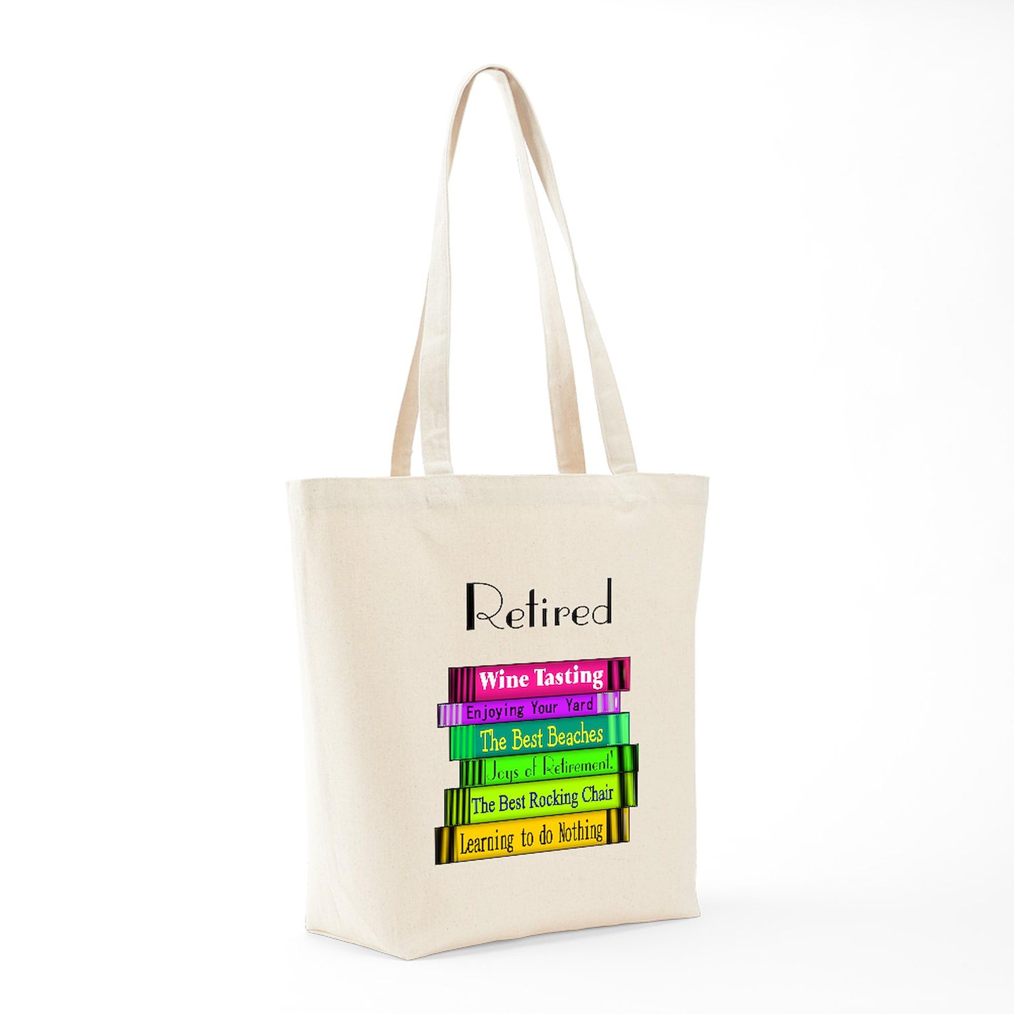 Retired Book Stack 2 Tote Bag - Natural Canvas Reusable Shopping Bag for Book Lovers | Eco-Friendly Grocery Tote, Library Book Bag & Everyday Carry